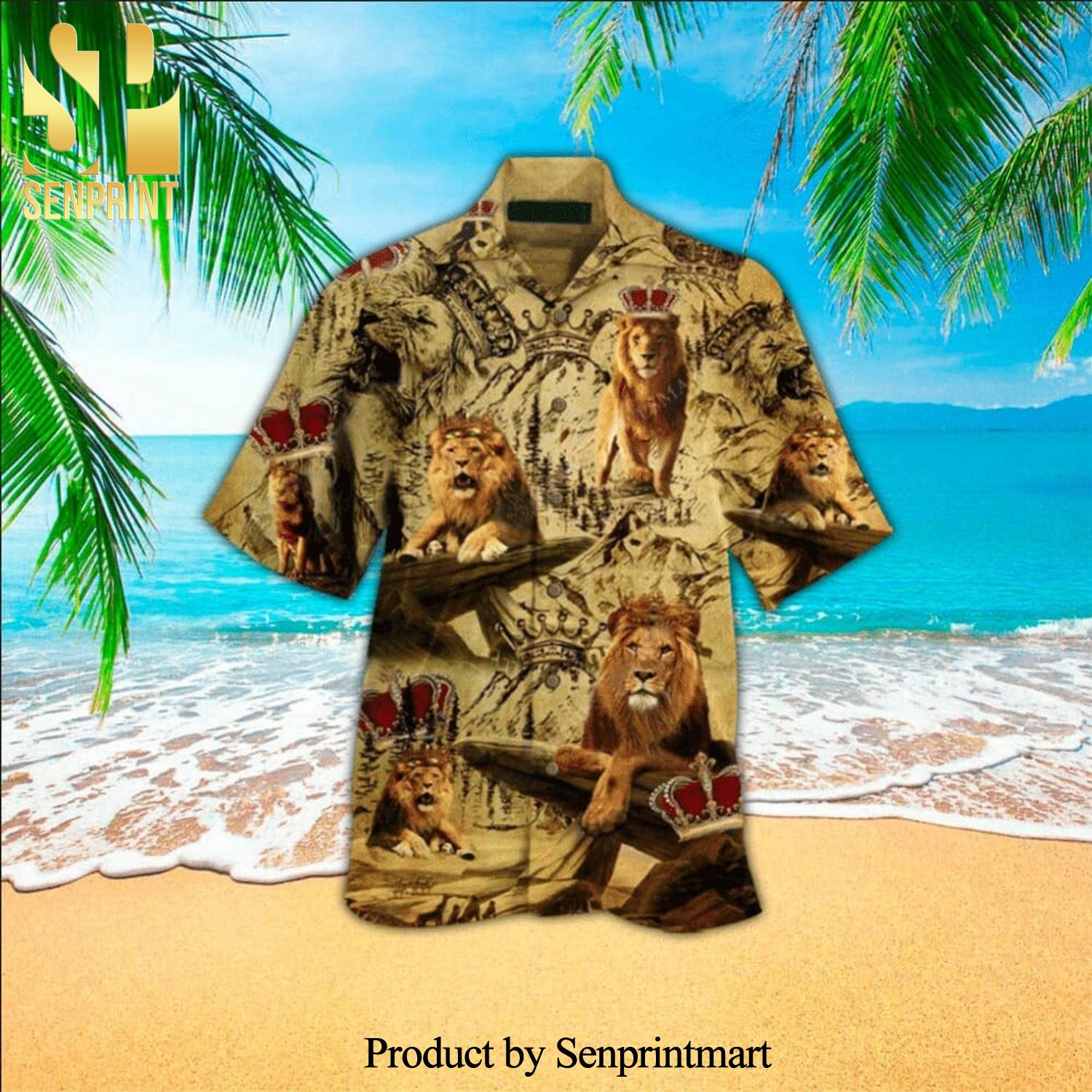 Lion Born To Be A King Hot Version Hawaiian Shirt