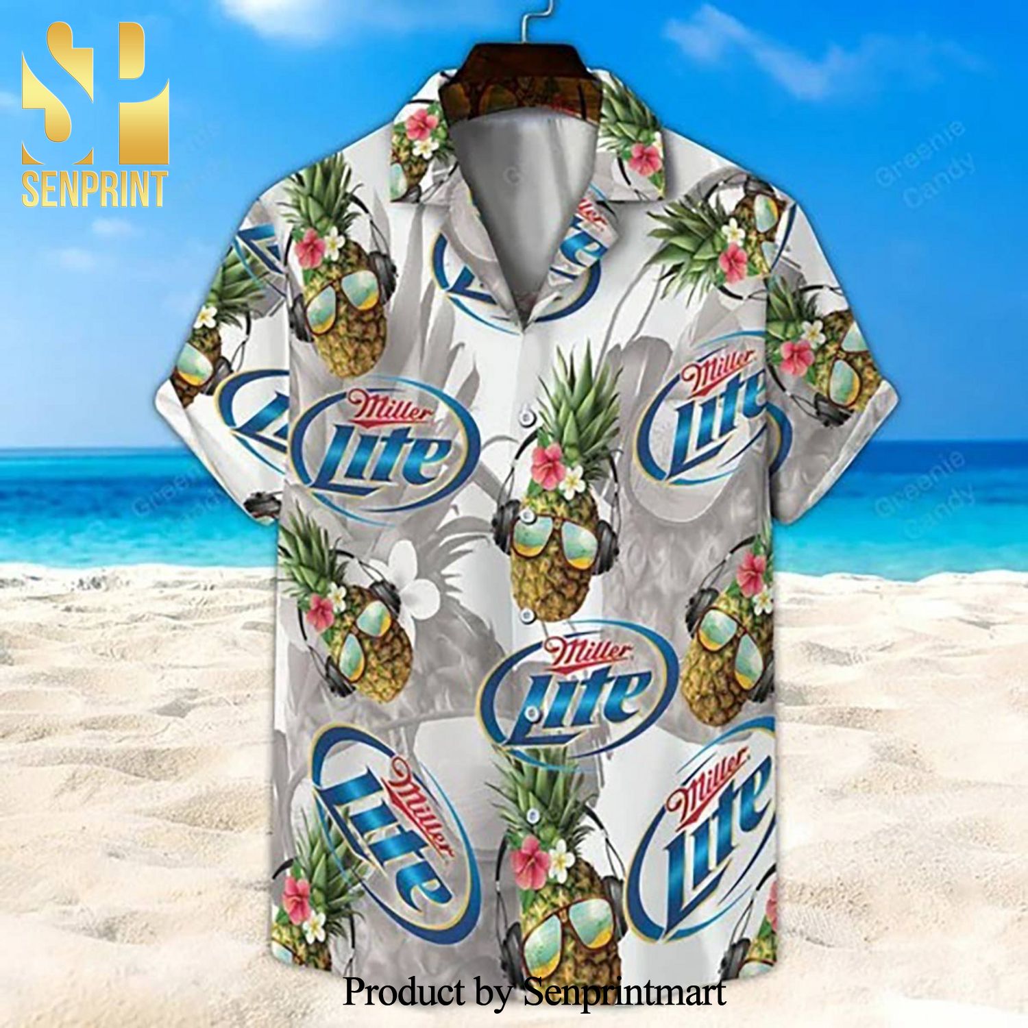 Miller Lite Funny Pineapple Best Combo All Over Print Hawaiian Shirt