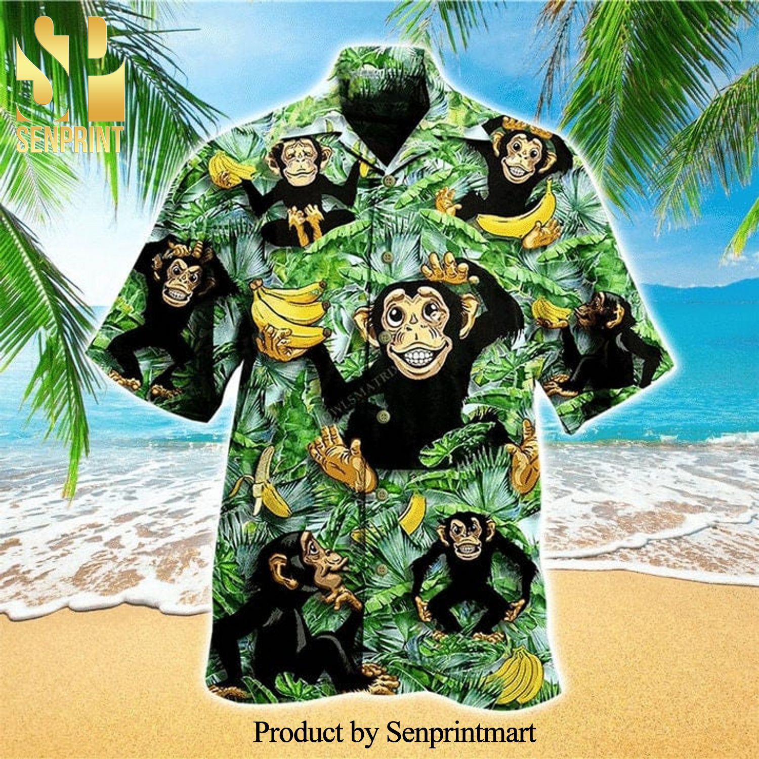 Monkey Loves Banana Amazing Outfit Hawaiian Shirt