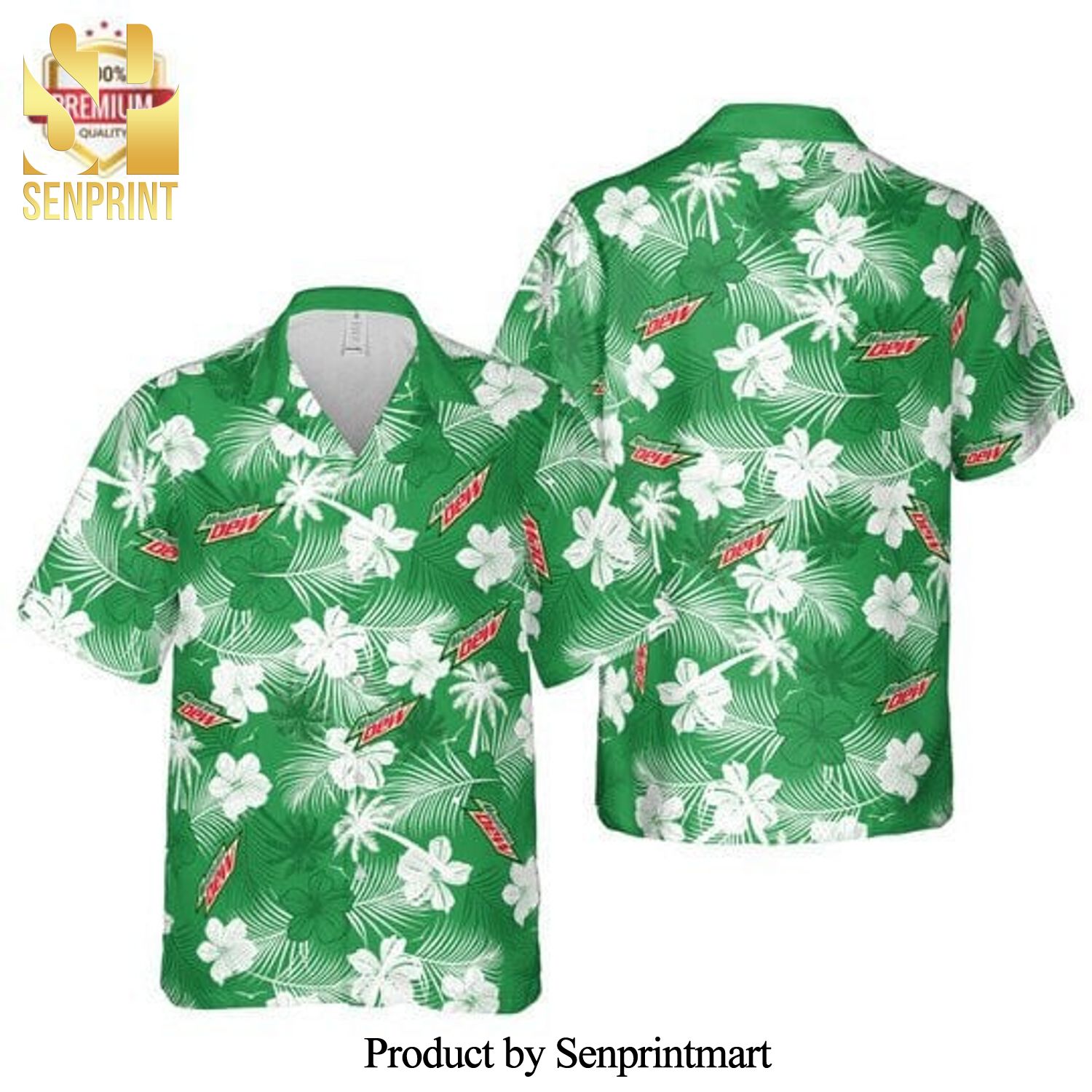 Mountain Dew Full Print Hawaiian Shirt