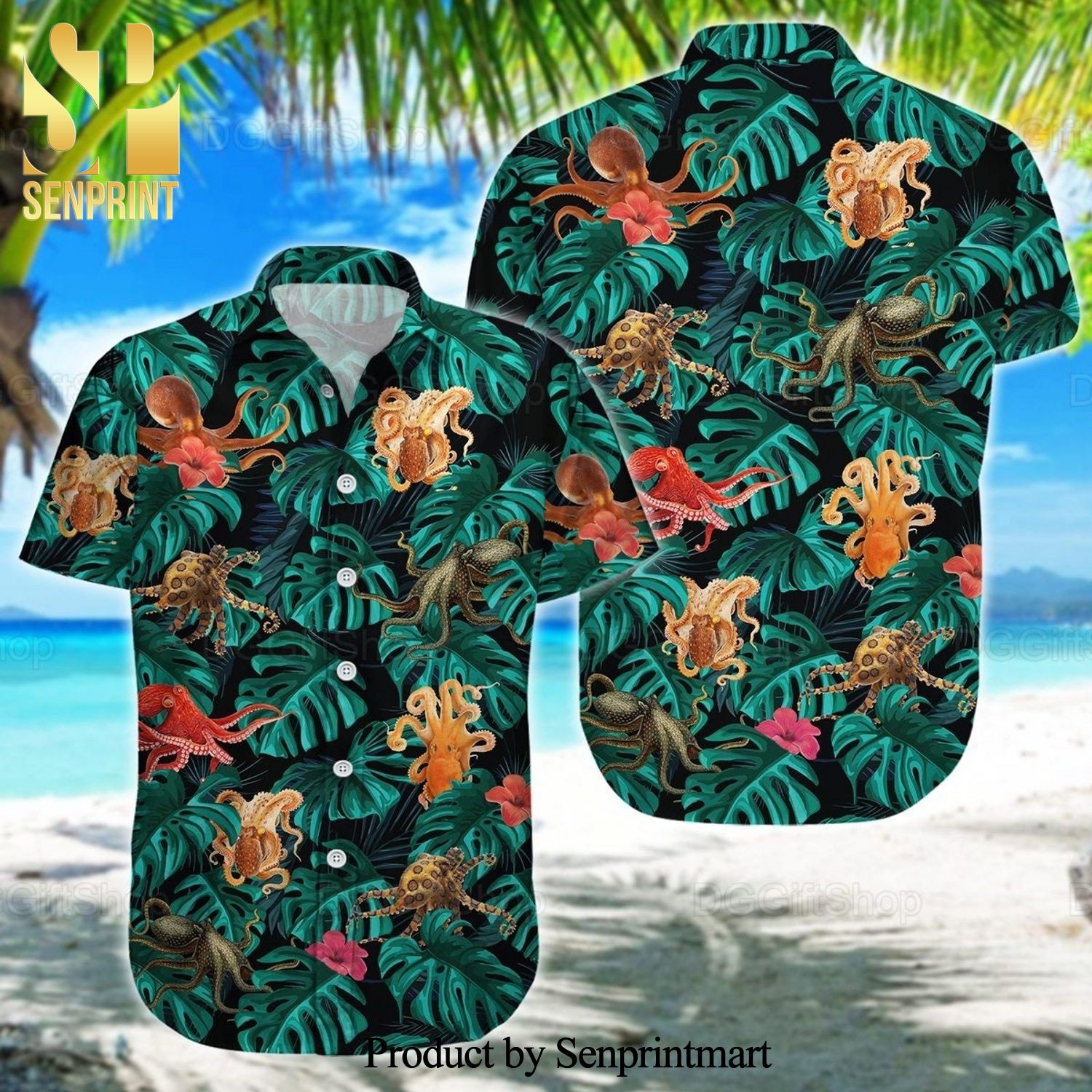 Octopus New Fashion Full Printed Hawaiian Shirt