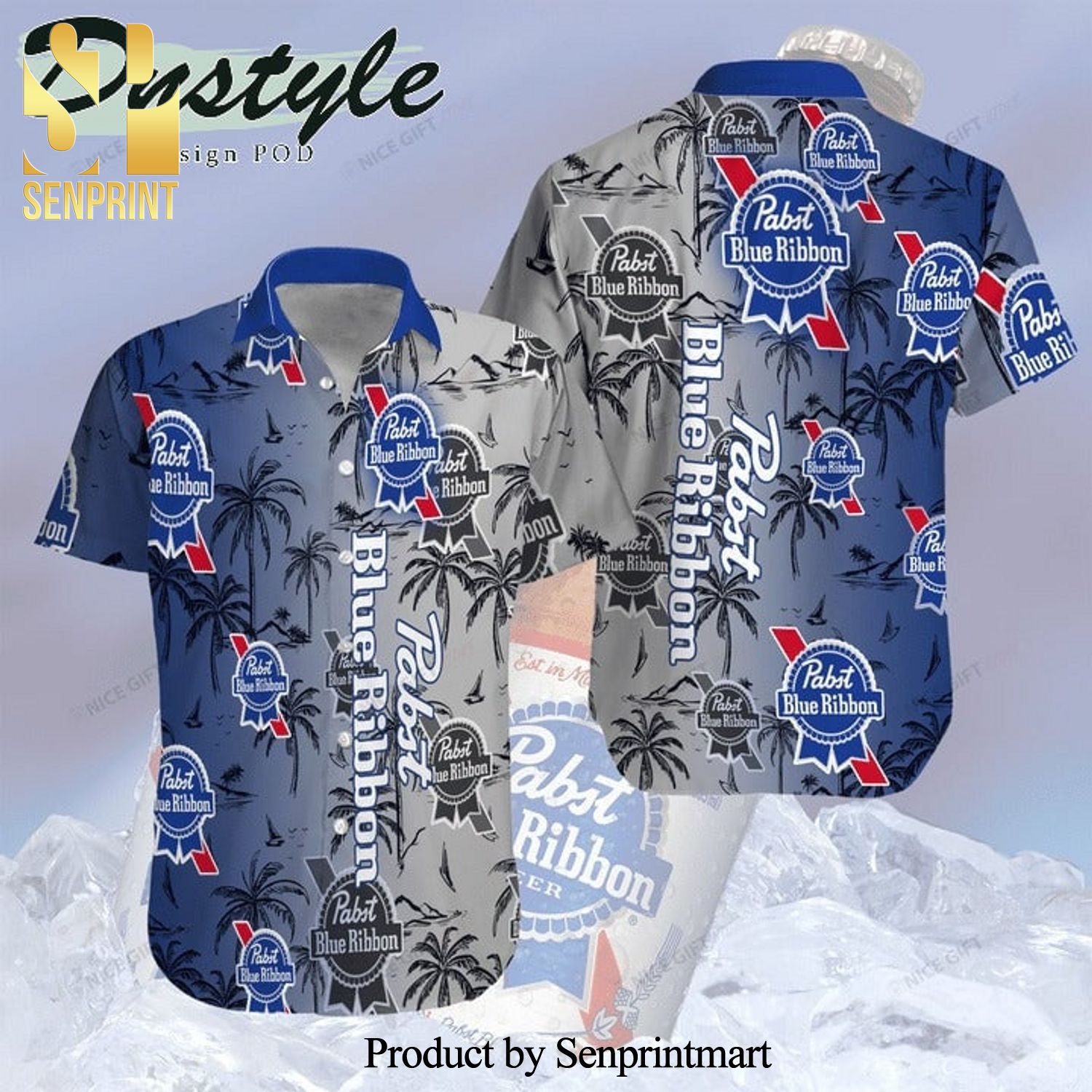 Pabst Blue Ribbon New Outfit Full Printed Hawaiian Shirt