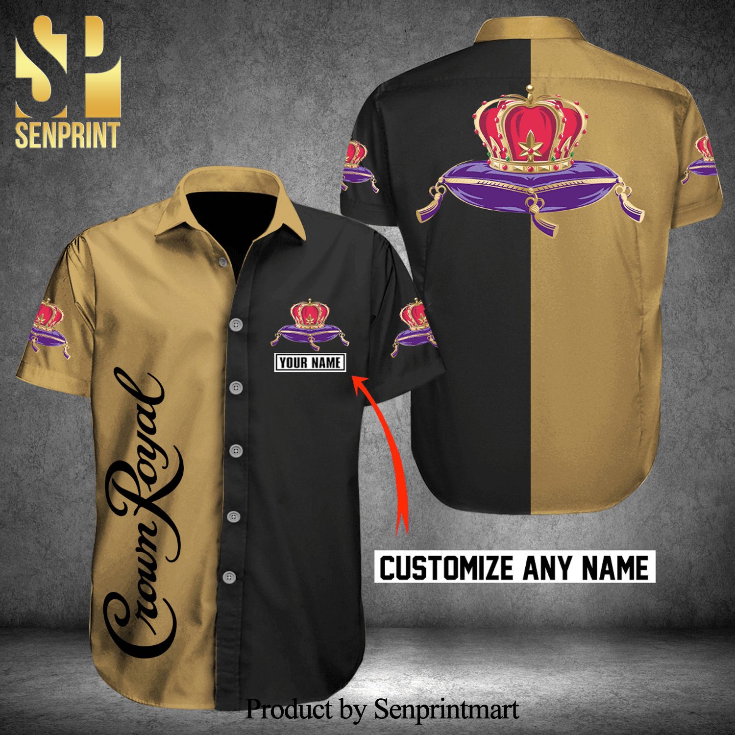 Personalized Crown Royal Best Combo All Over Print Hawaiian Shirt
