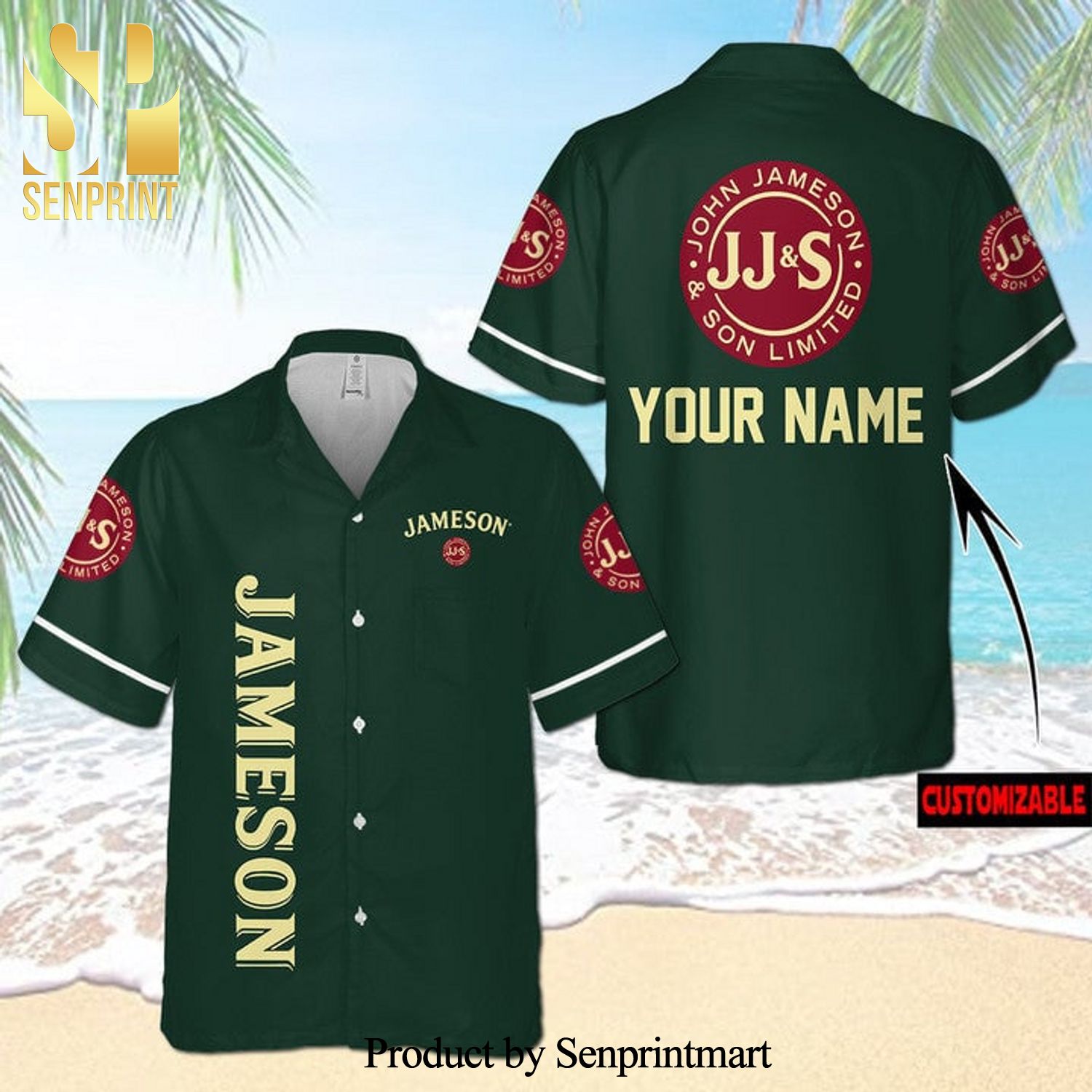 Personalized Jameson Irish Whiskey Street Style Hawaiian Shirt