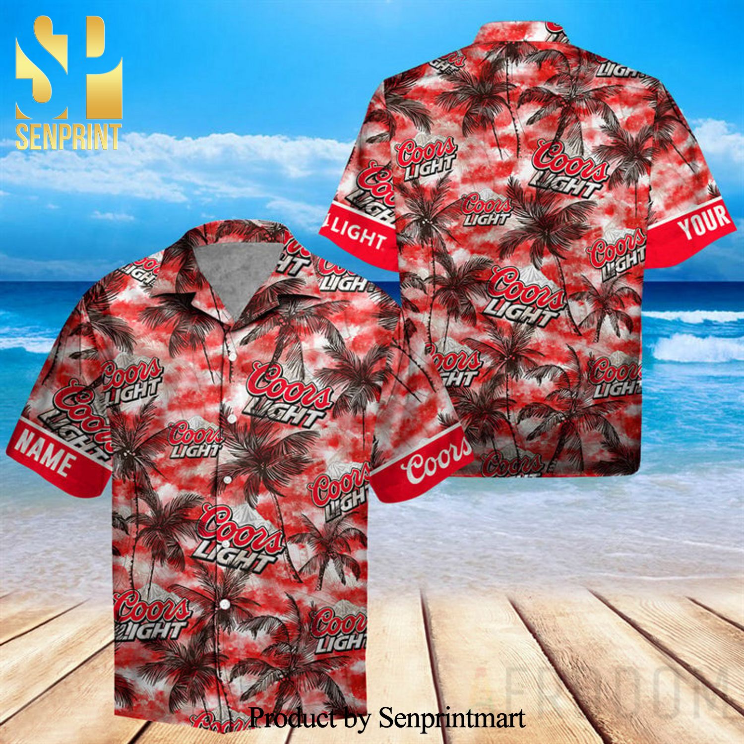 Personalized Tropical Coors Light Holiday Time Hawaiian Shirt