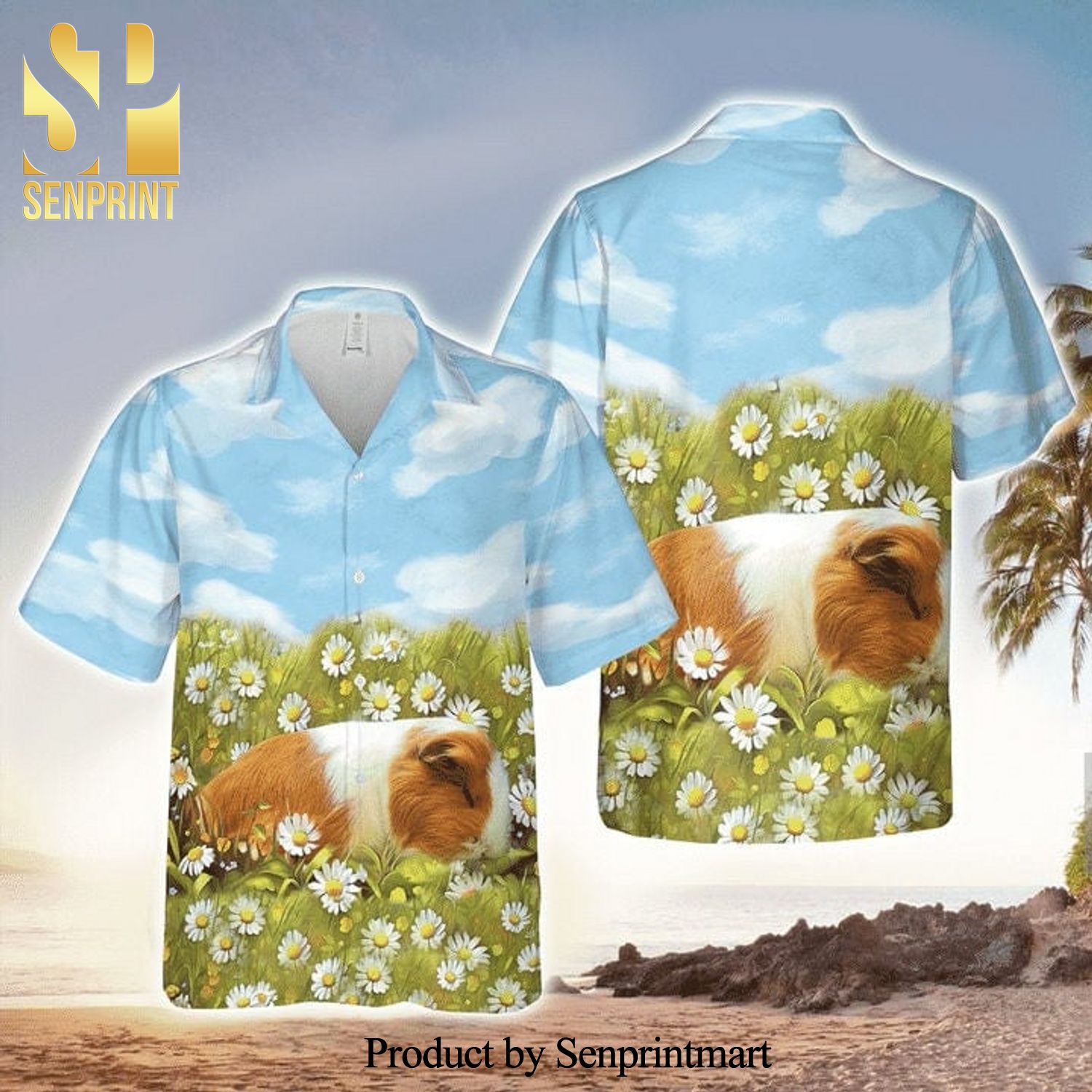 Pig Sleeping On Daisy Garden Street Style All Over Print Hawaiian Shirt