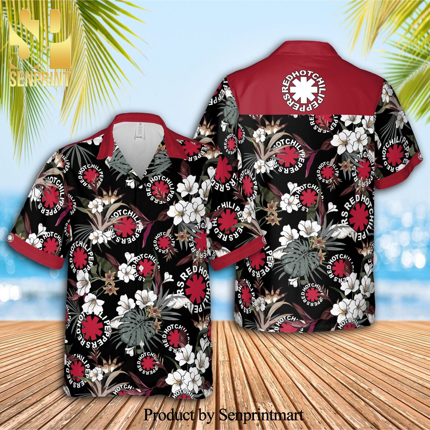 Red Hot Chili Peppers Unisex Hot Version All Over Printed Hawaiian Shirt