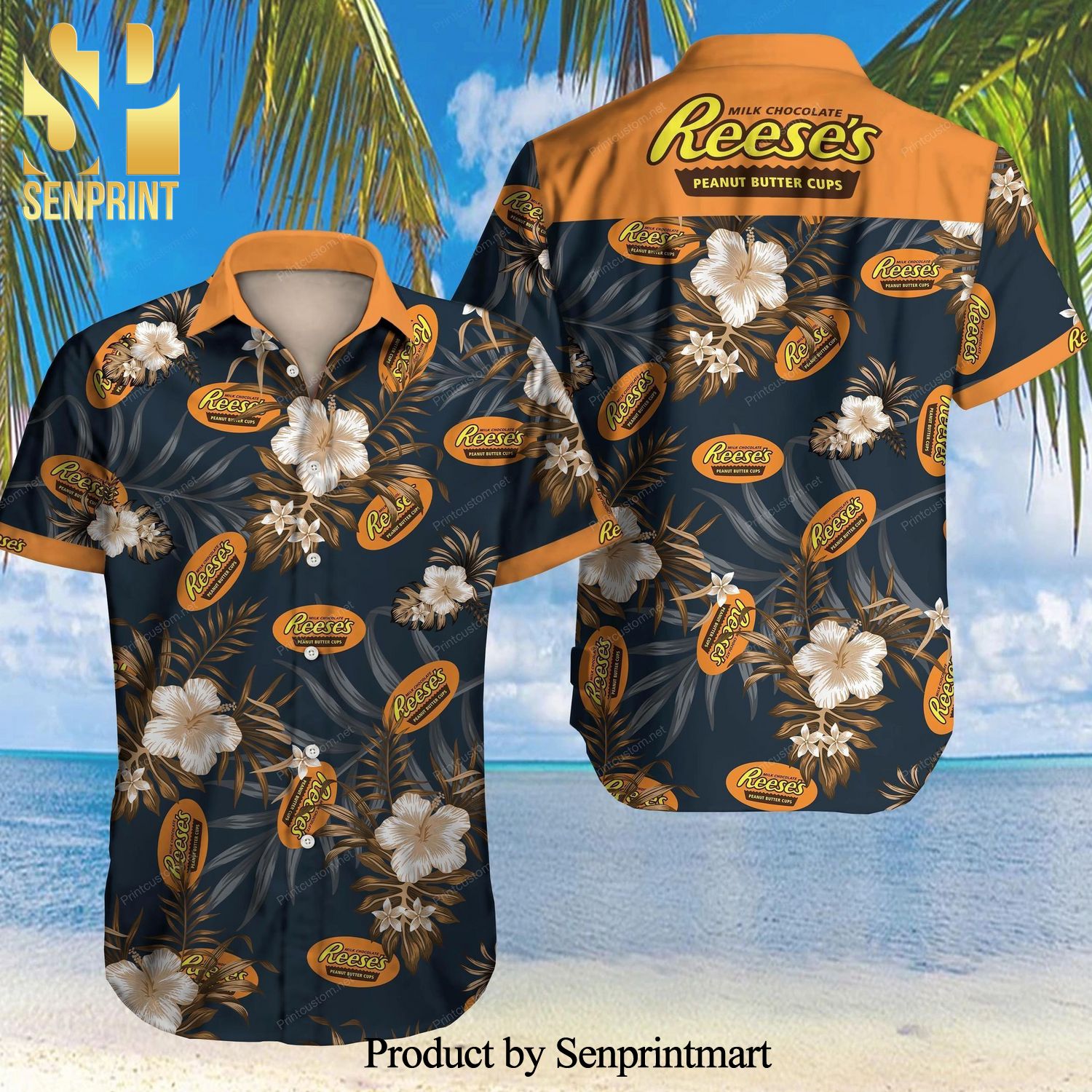 ReeseÃ•S Cool Version Full Print Hawaiian Shirt