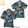 Rooster Tropical Leaves Hot Version All Over Printed Hawaiian Shirt