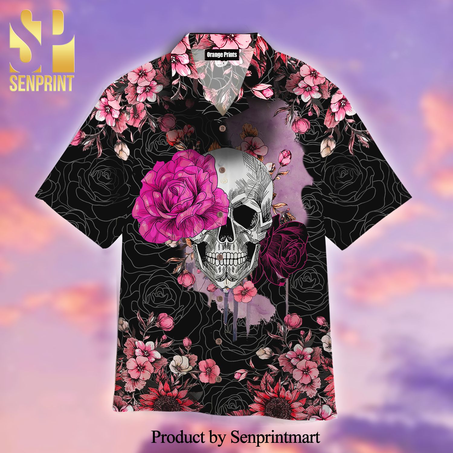 Skull Rose Flower Best Combo All Over Print Hawaiian Shirt