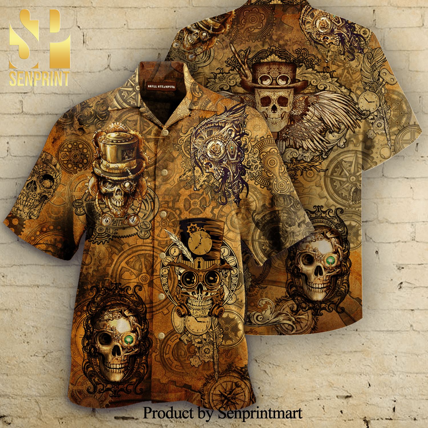 Skull Steampunk Best Outfit 3D Hawaiian Shirt