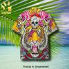 Skull Thin Green Line All Over Print Hawaiian Shirt