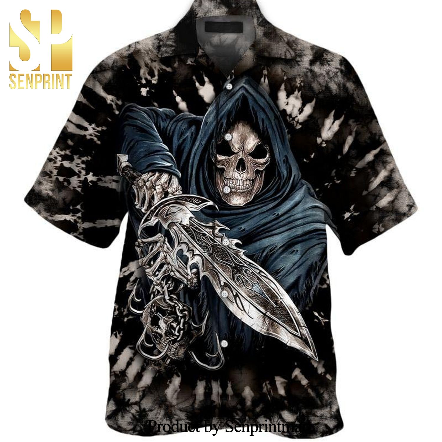 Skull Warrior Cool Version Hawaiian Shirt