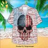 Skull With Butterfly Purple Hot Version Hawaiian Shirt