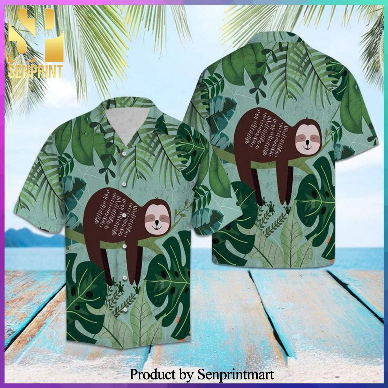 Sloth Jungle High Fashion Hawaiian Shirt