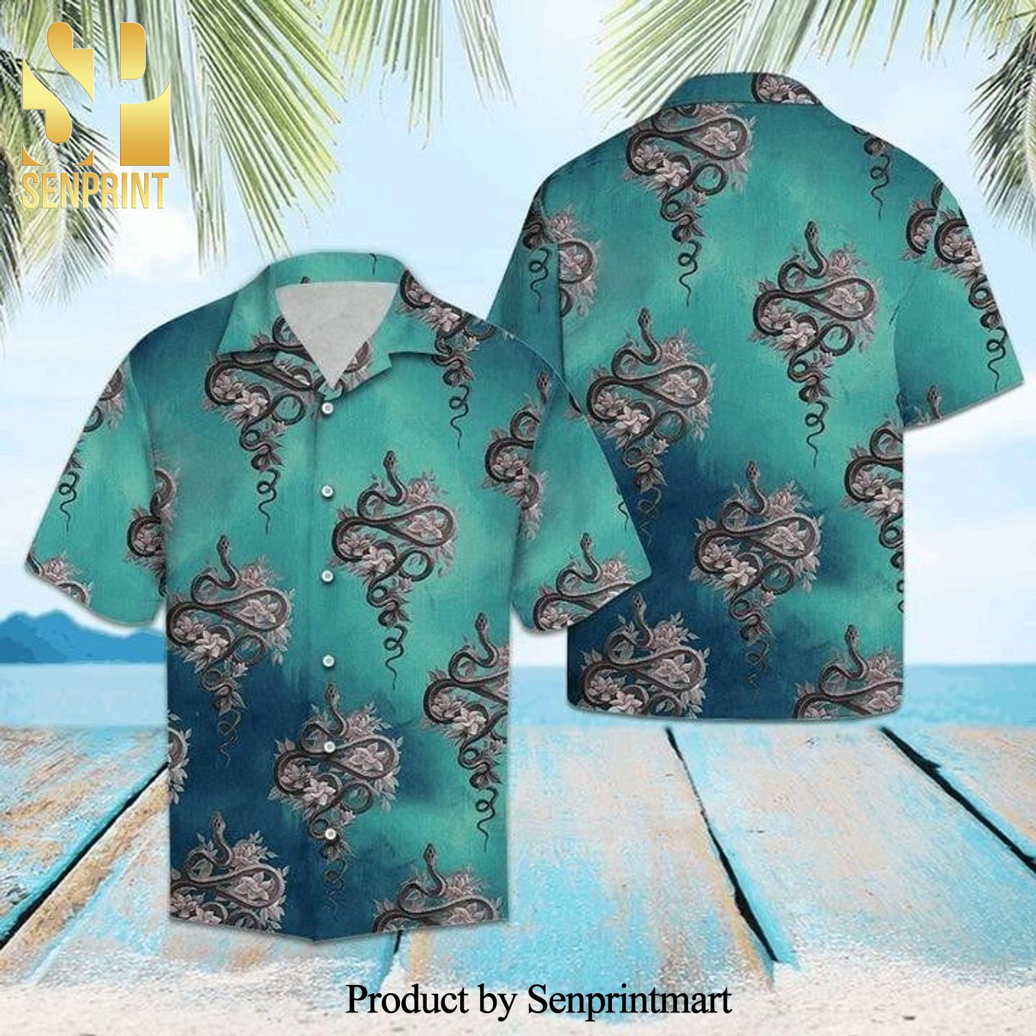 Snake Flower Holiday Time Hawaiian Shirt