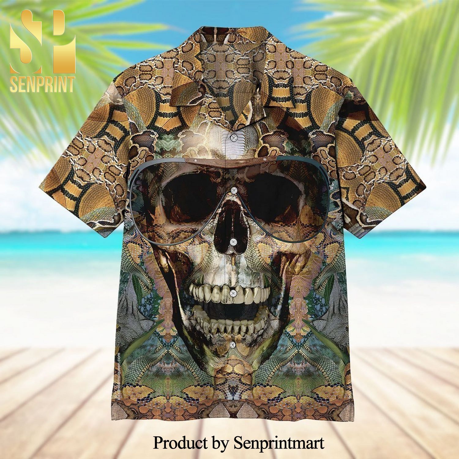 Snake Skull Summer Set Hawaiian Shirt
