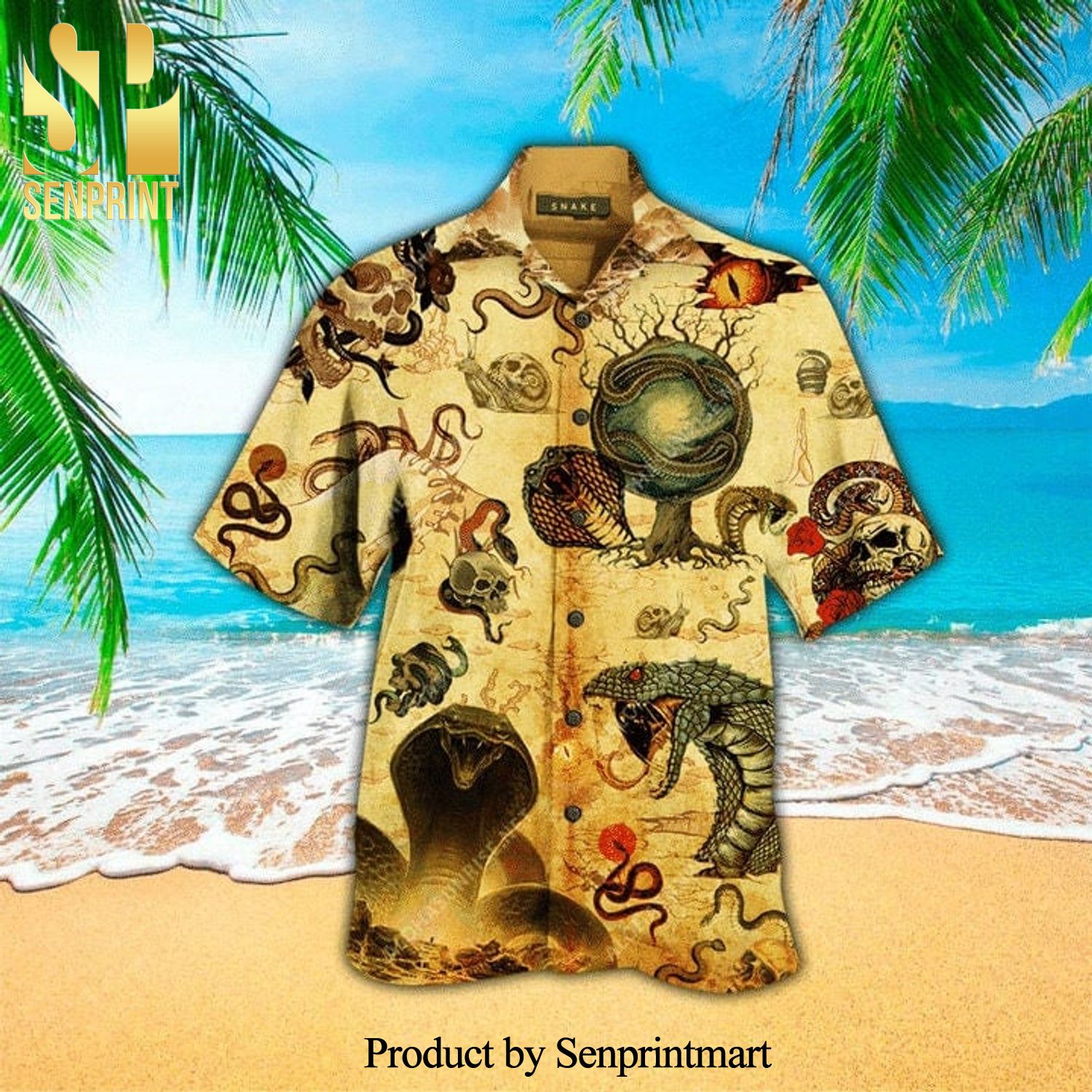 Snakes Always Bite Back Hot Version All Over Printed Hawaiian Shirt