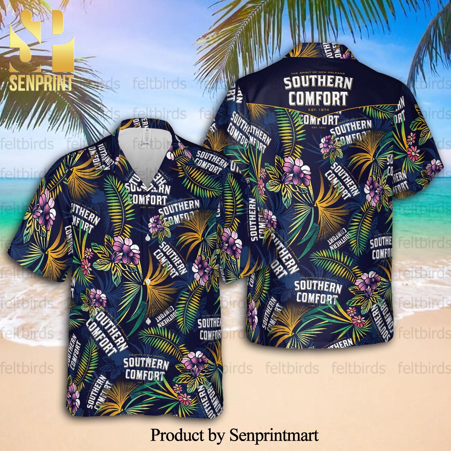 Southern Comfort American Whiskey Unisex Hot Fashion 3D Hawaiian Shirt