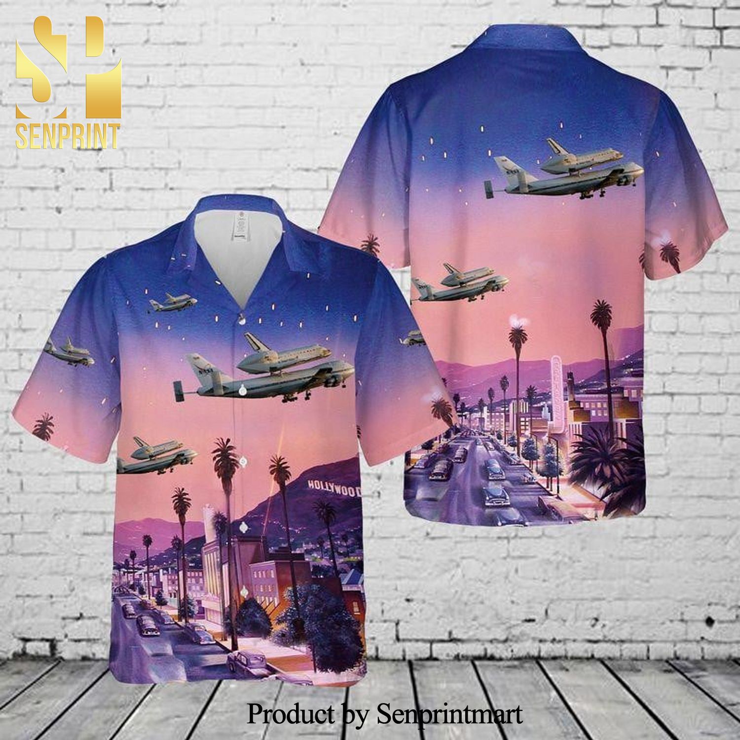 Space Shuttle Full Printing Hawaiian Shirt