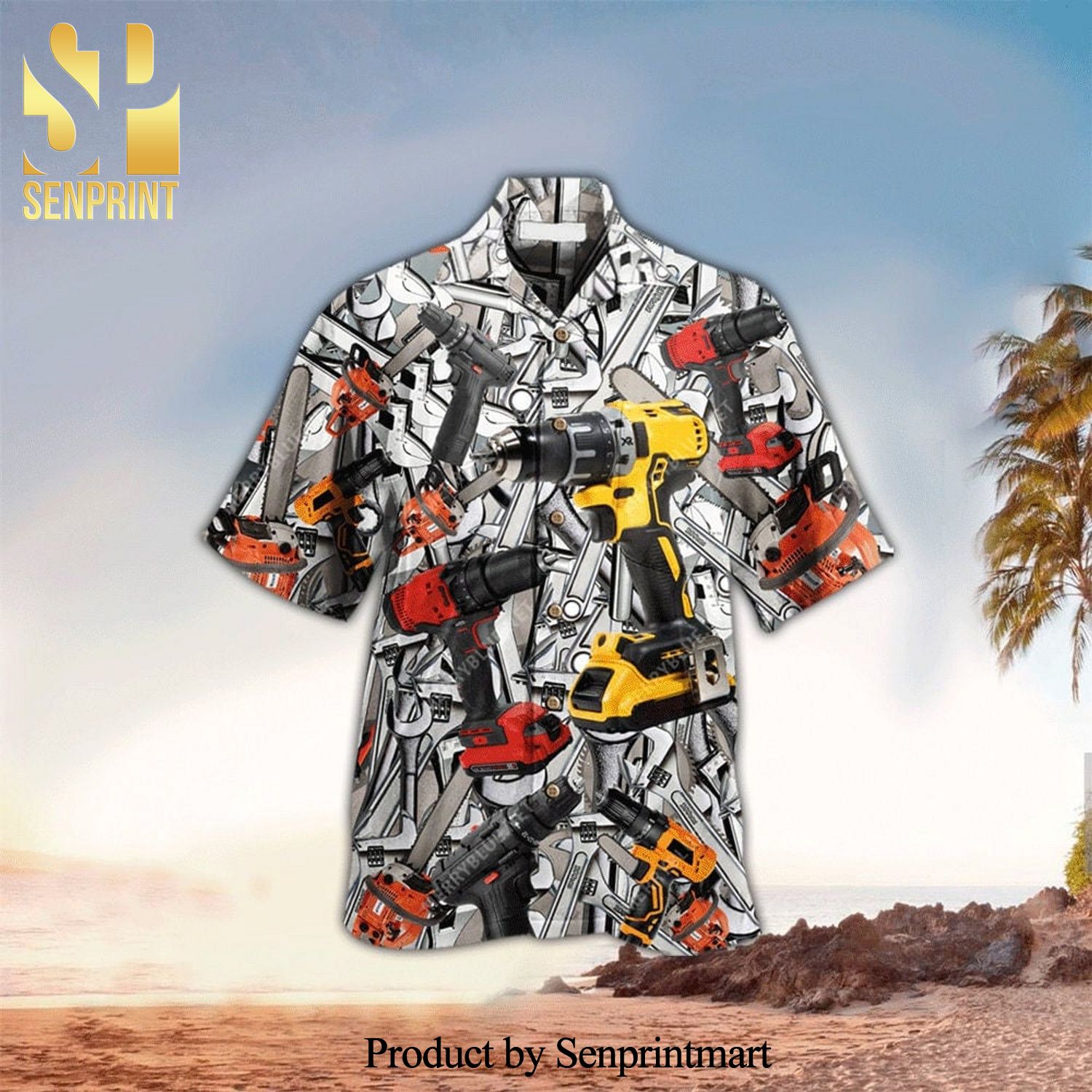 Spanner And Drill For Vacation Hawaiian Shirt