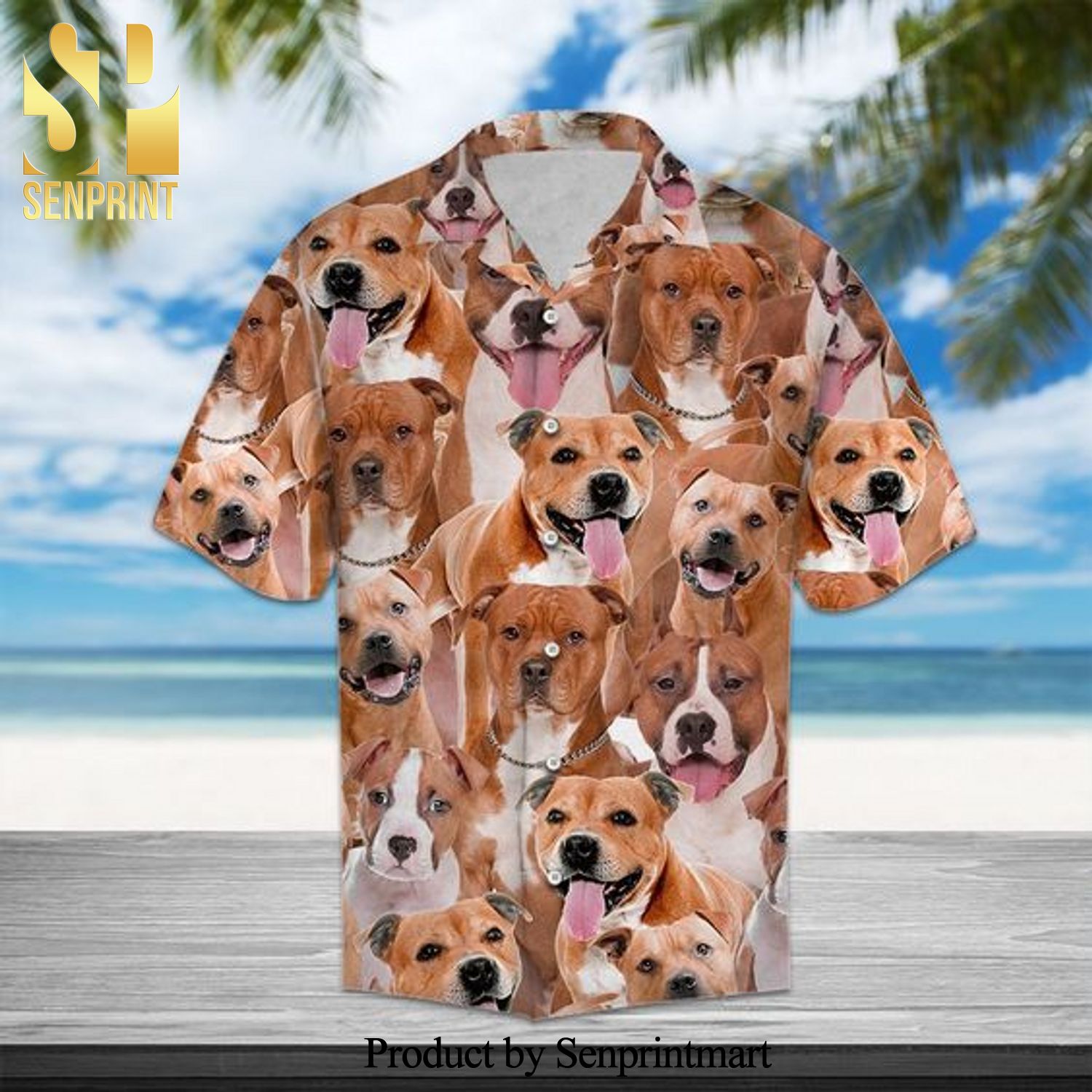 Staffordshire Terrier Hawaiian Set Hawaiian Shirt