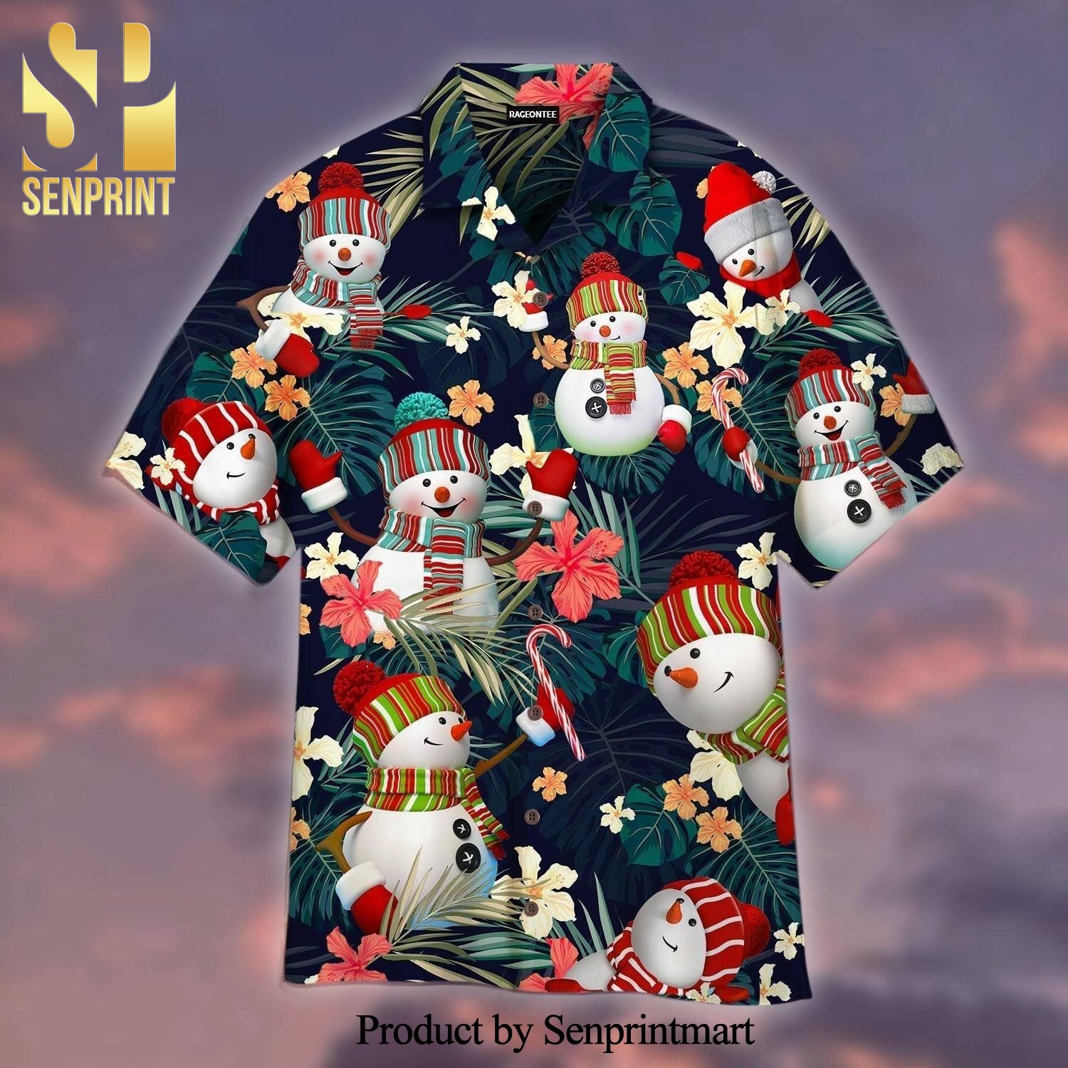 Stay Cool Snowman In Christmas Day Best Combo 3D Hawaiian Shirt