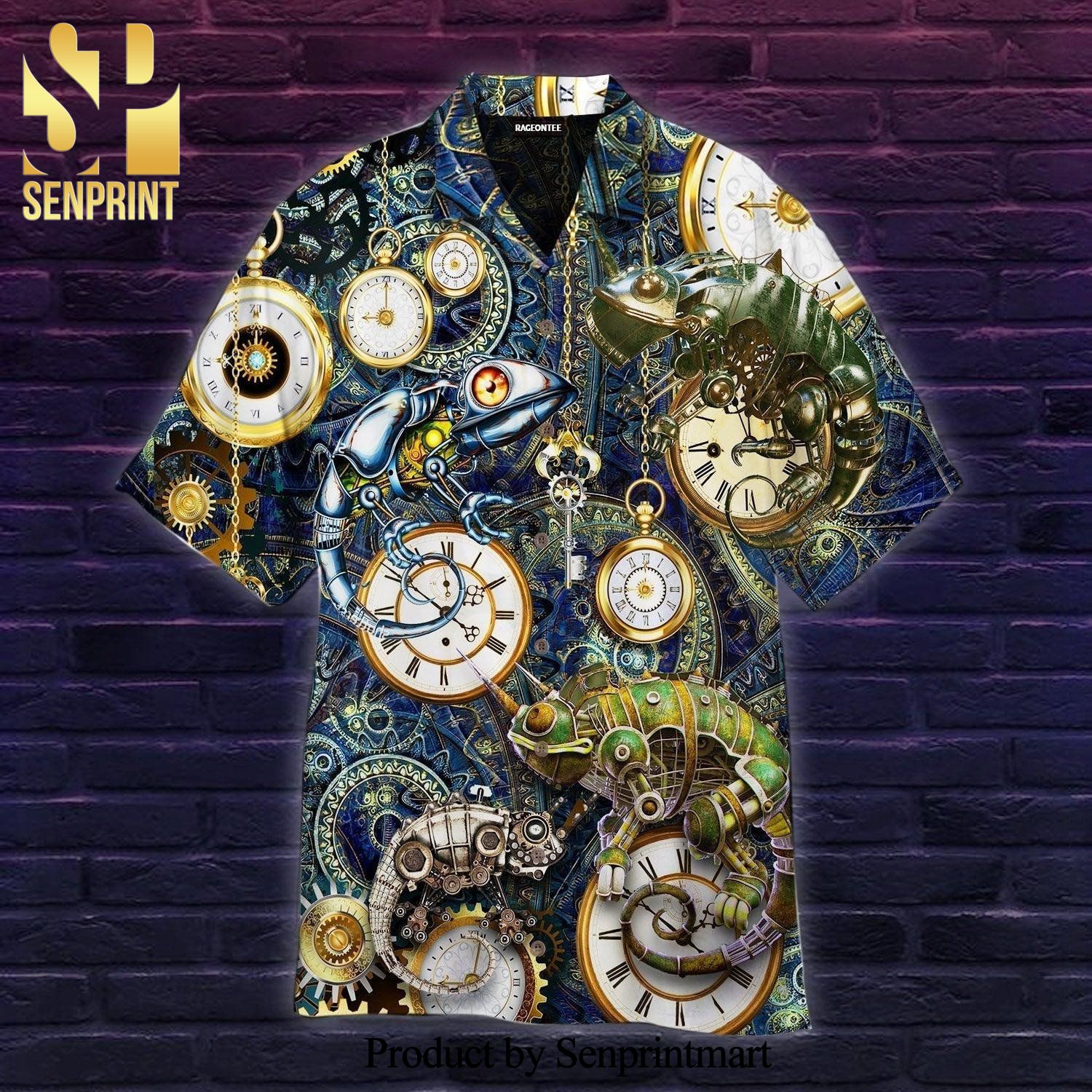 Stay Cool Steampunk Chameleon Best Combo All Over Print Hawaiian Shirt