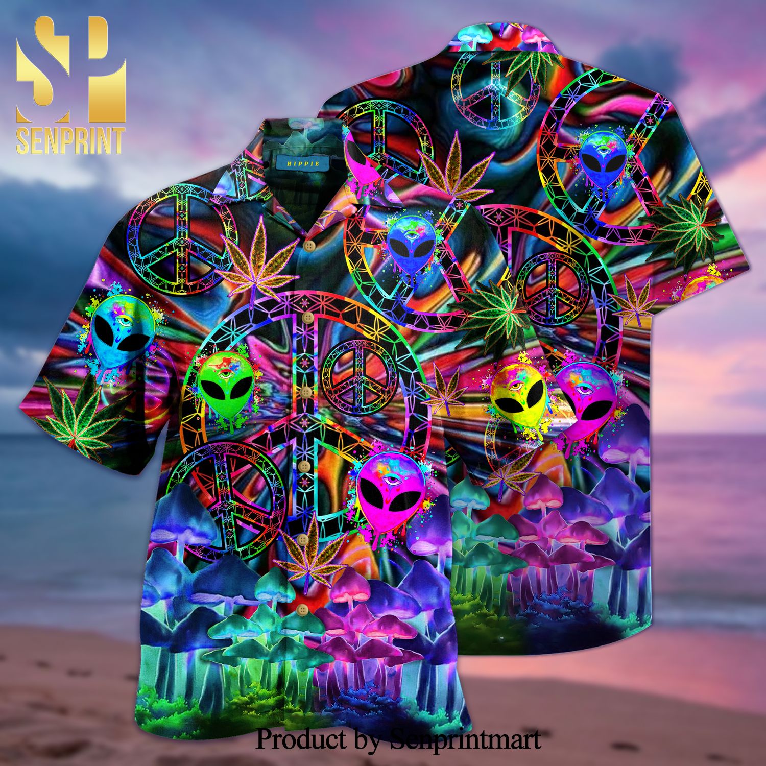 Stay Trippy Little Hippie Street Style All Over Print Hawaiian Shirt