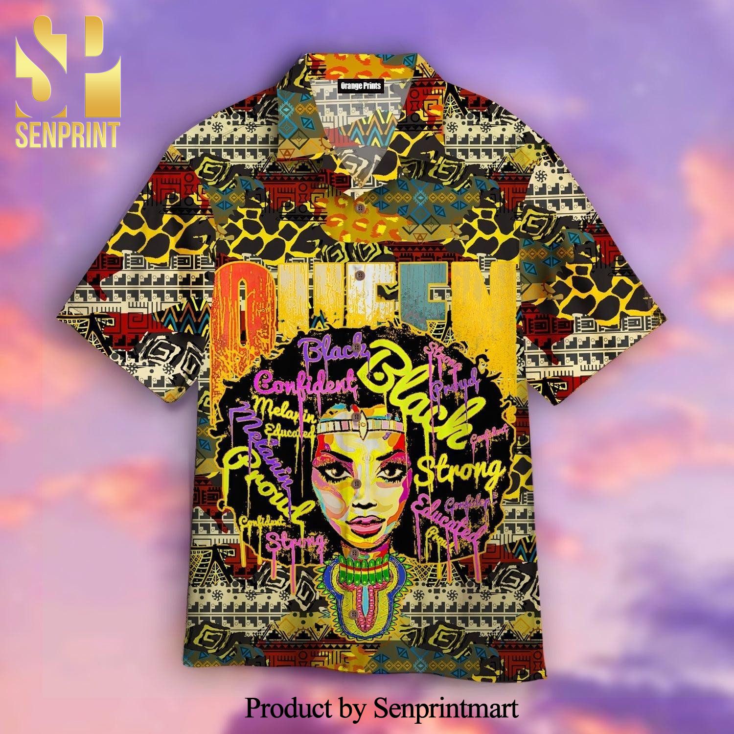 Strong Melanin Queen All Over Print Hawaiian Shirt