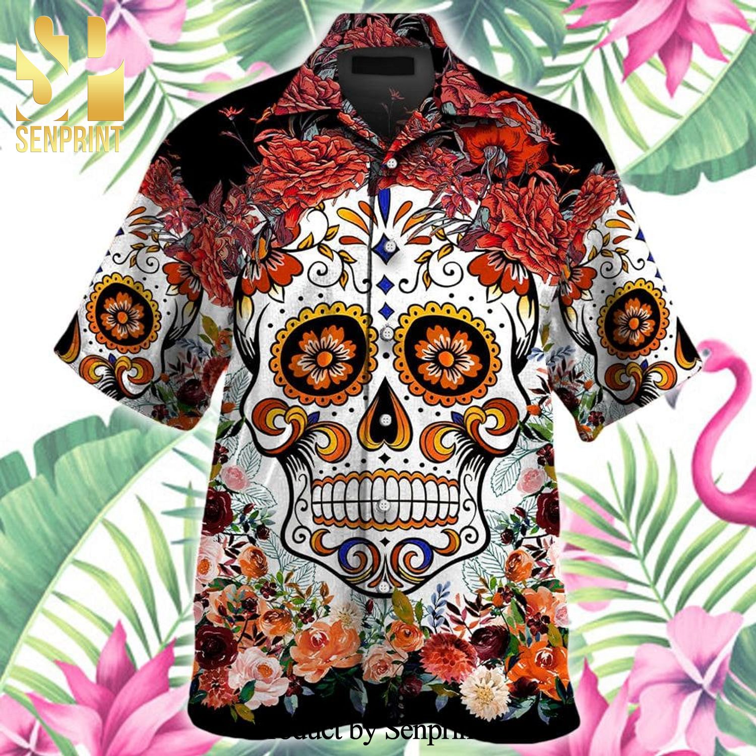 Sugar Skull Street Style Hawaiian Shirt