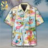 Summer Flamingo Beach Bar Summer Time Hawaiian Shirt