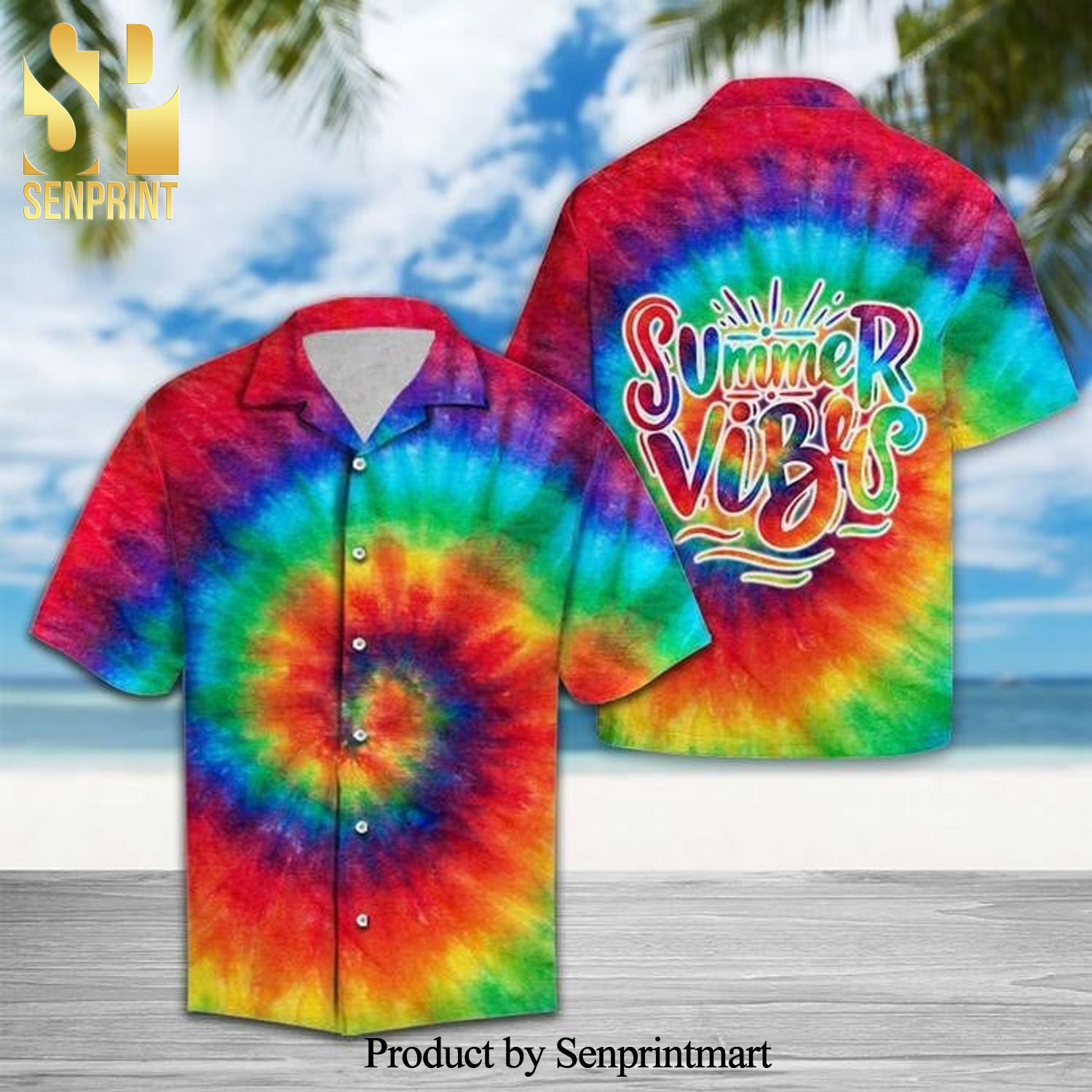 Summer Vibes Tie Dye For Fans Hawaiian Shirt