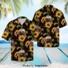 Sunflower Green Leaf Veins Design Combo Full Printing Hawaiian Shirt