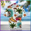 Surfing And Camping Tropical All Over Printed Hawaiian Shirt