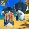 Surfing Funny Santa Christmas Street Style Hawaiian Shirt