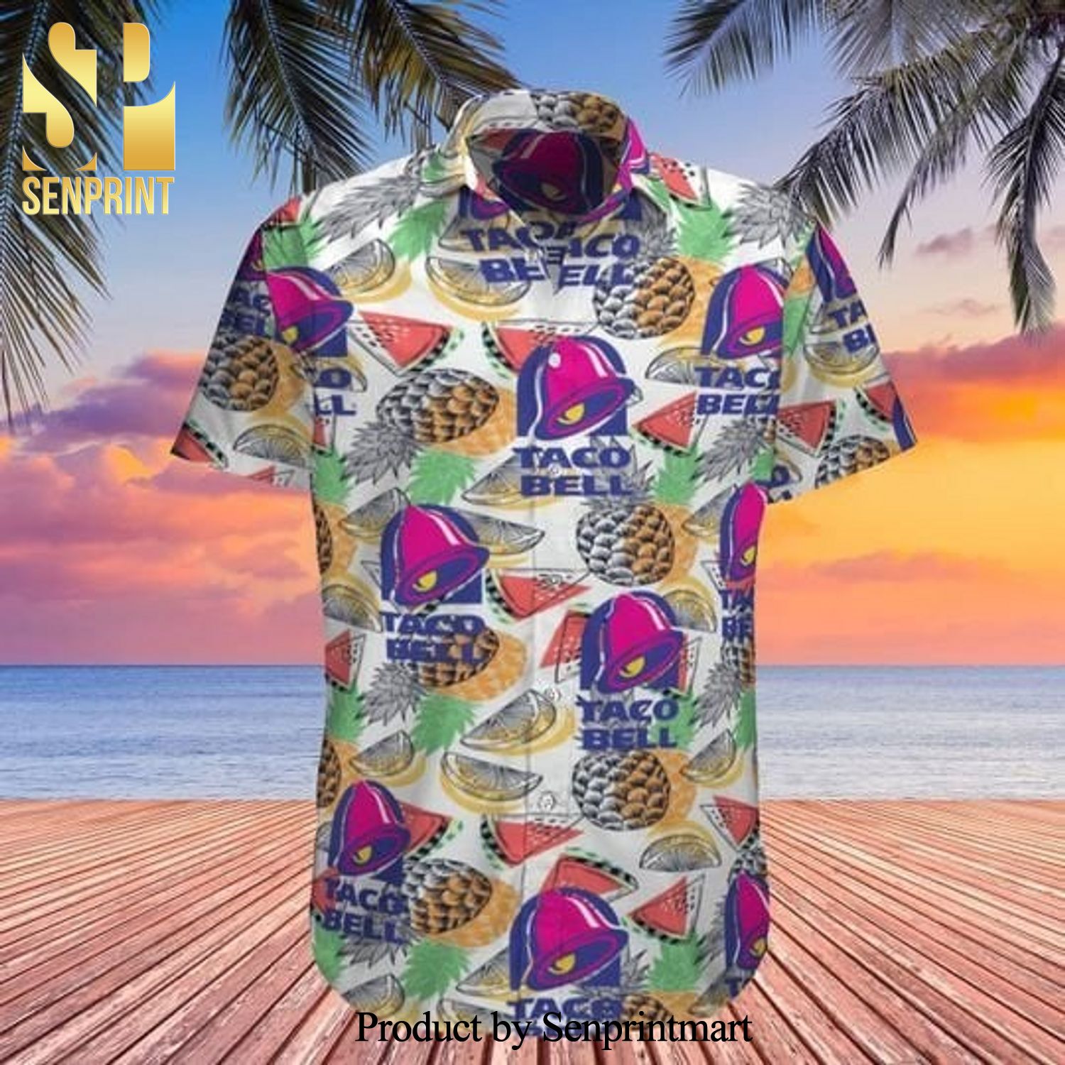Taco Bell All Over Print Hawaiian Shirt