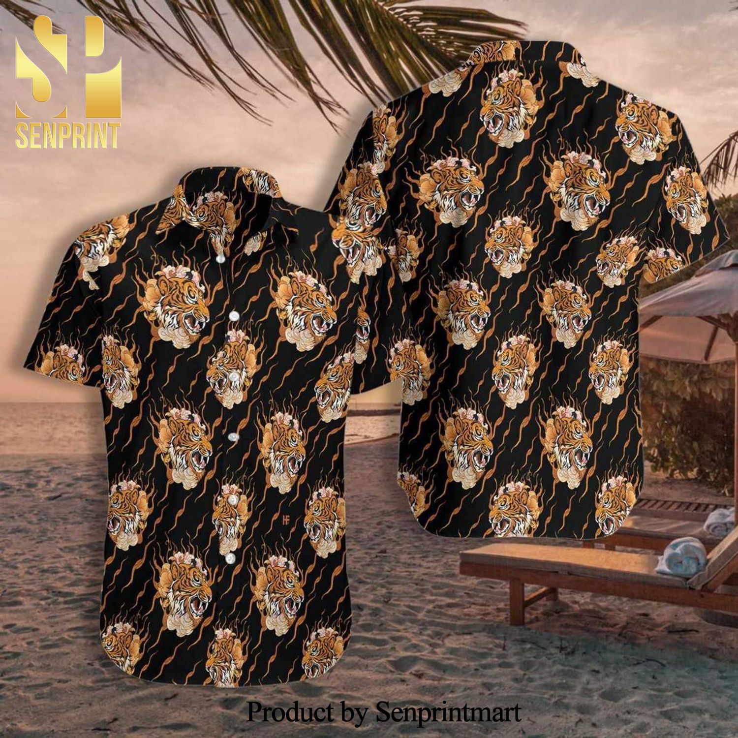 Tattoo Style Tiger Best Outfit Hawaiian Shirt