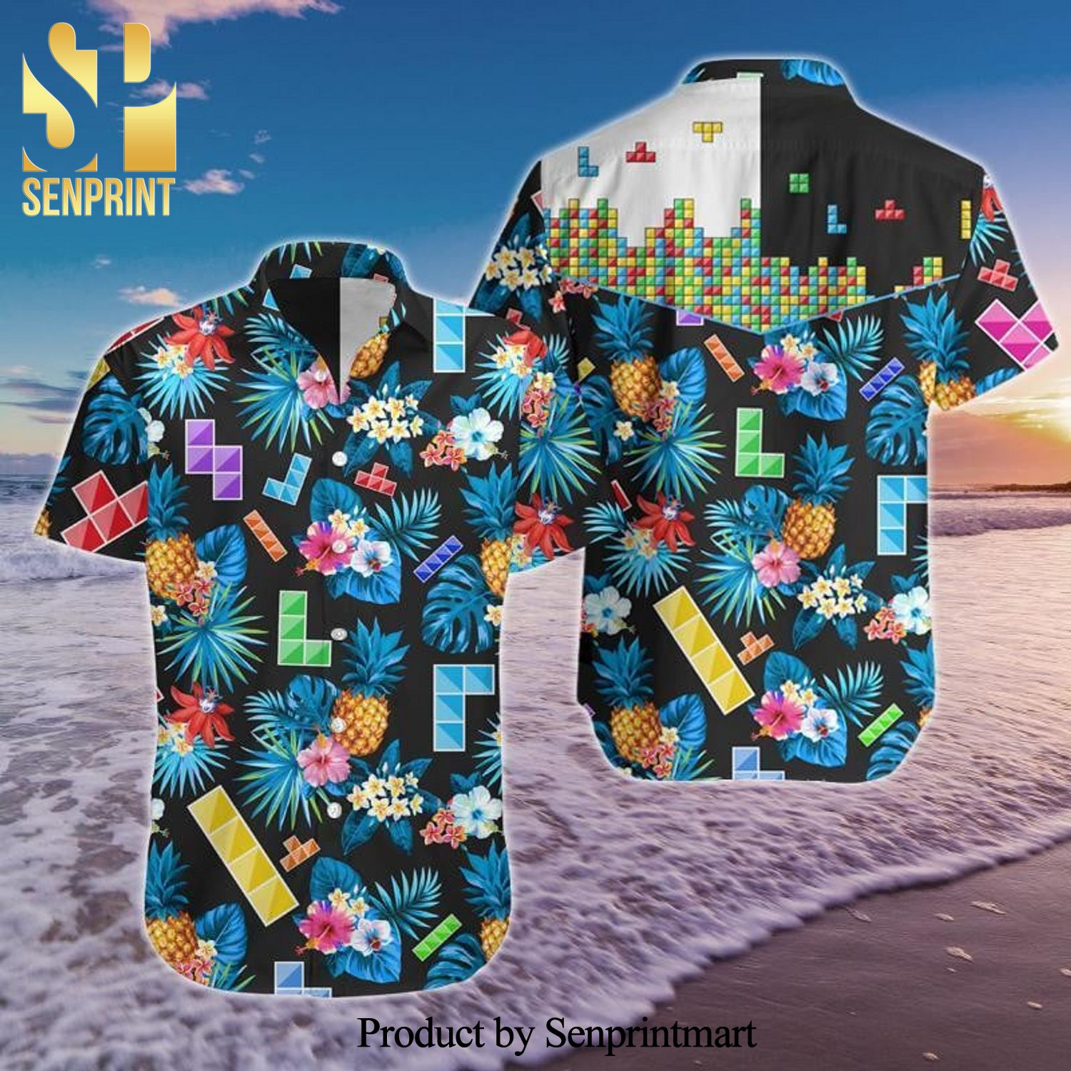 Tetris Game Awesome Outfit Hawaiian Shirt