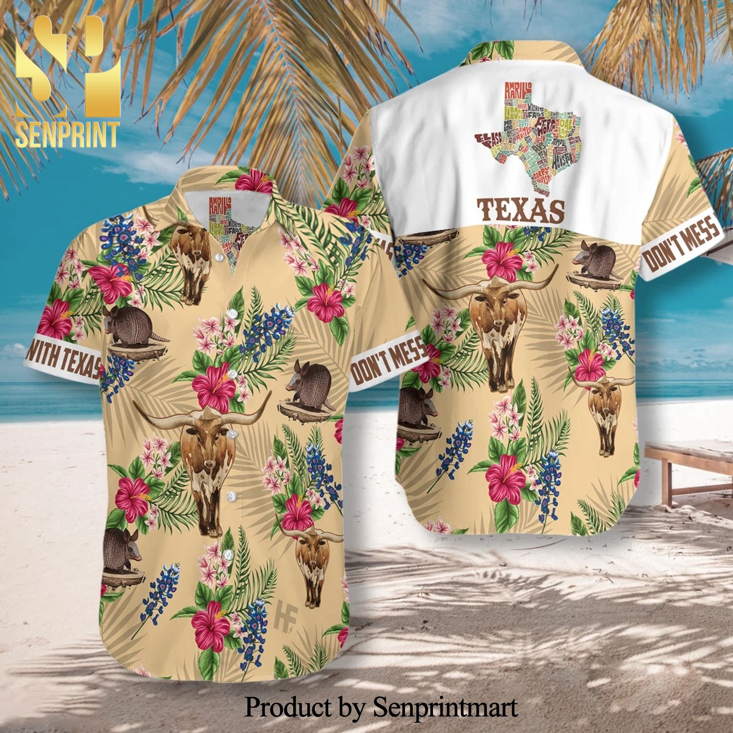 Texas Full Printed Hawaiian Shirt