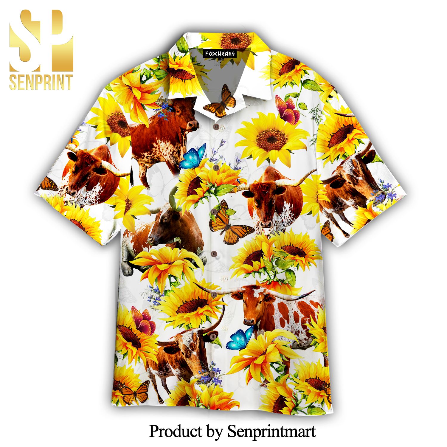 Texas Longhorn Sun Flower High Fashion Hawaiian Shirt