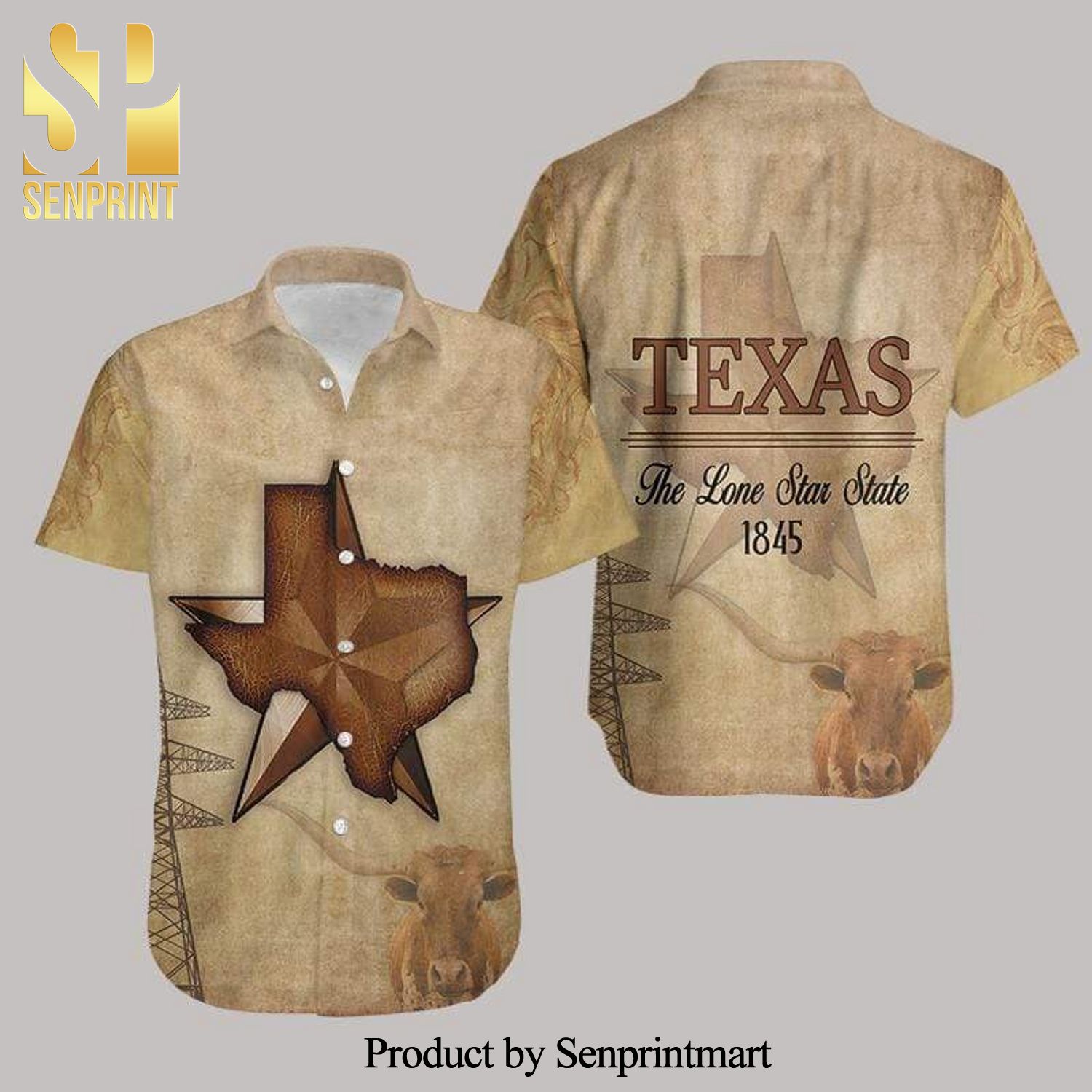 Texas The Lone Star State Unisex Summer Set Hawaiian Shirt