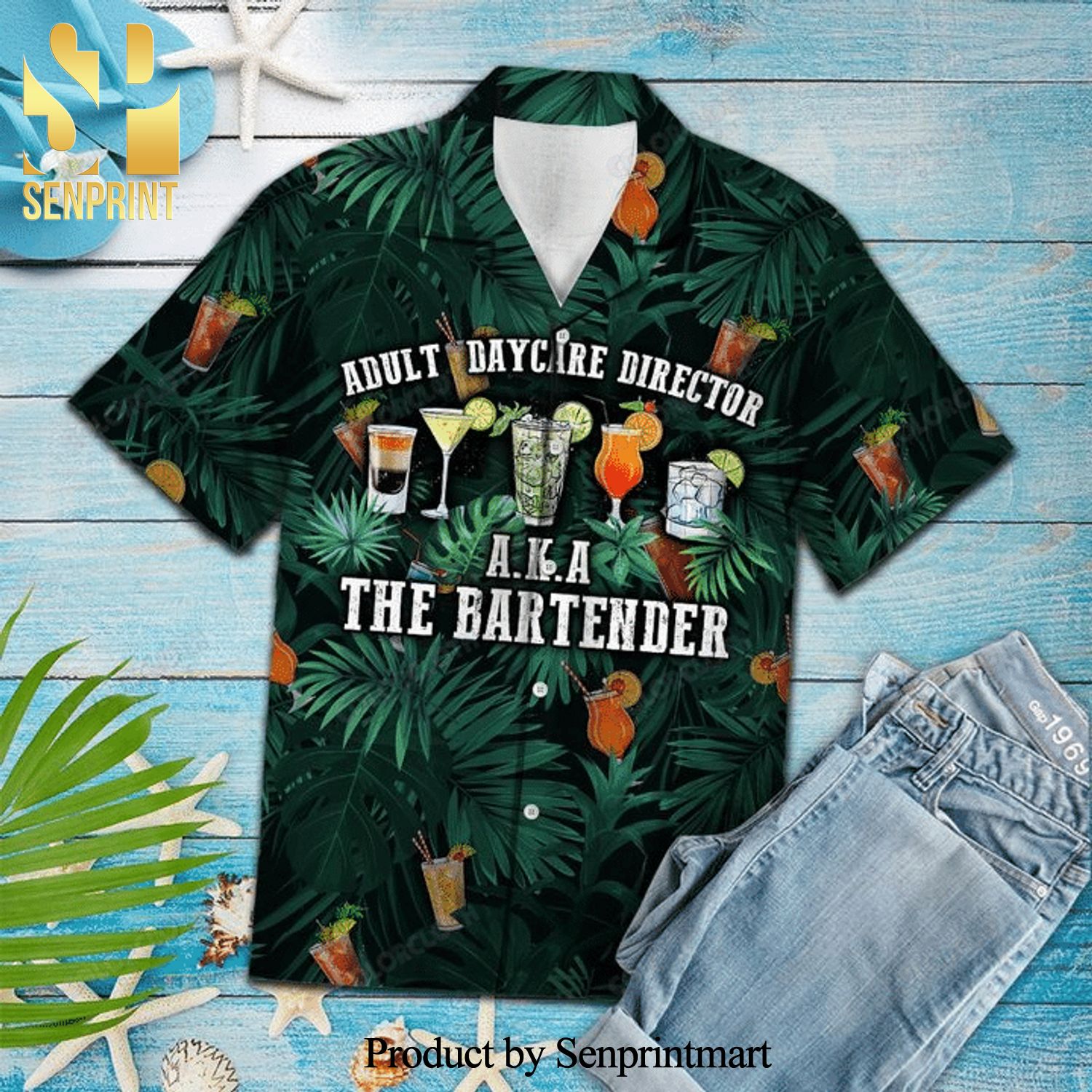 The Bartender Tropical Best Combo All Over Print Hawaiian Shirt