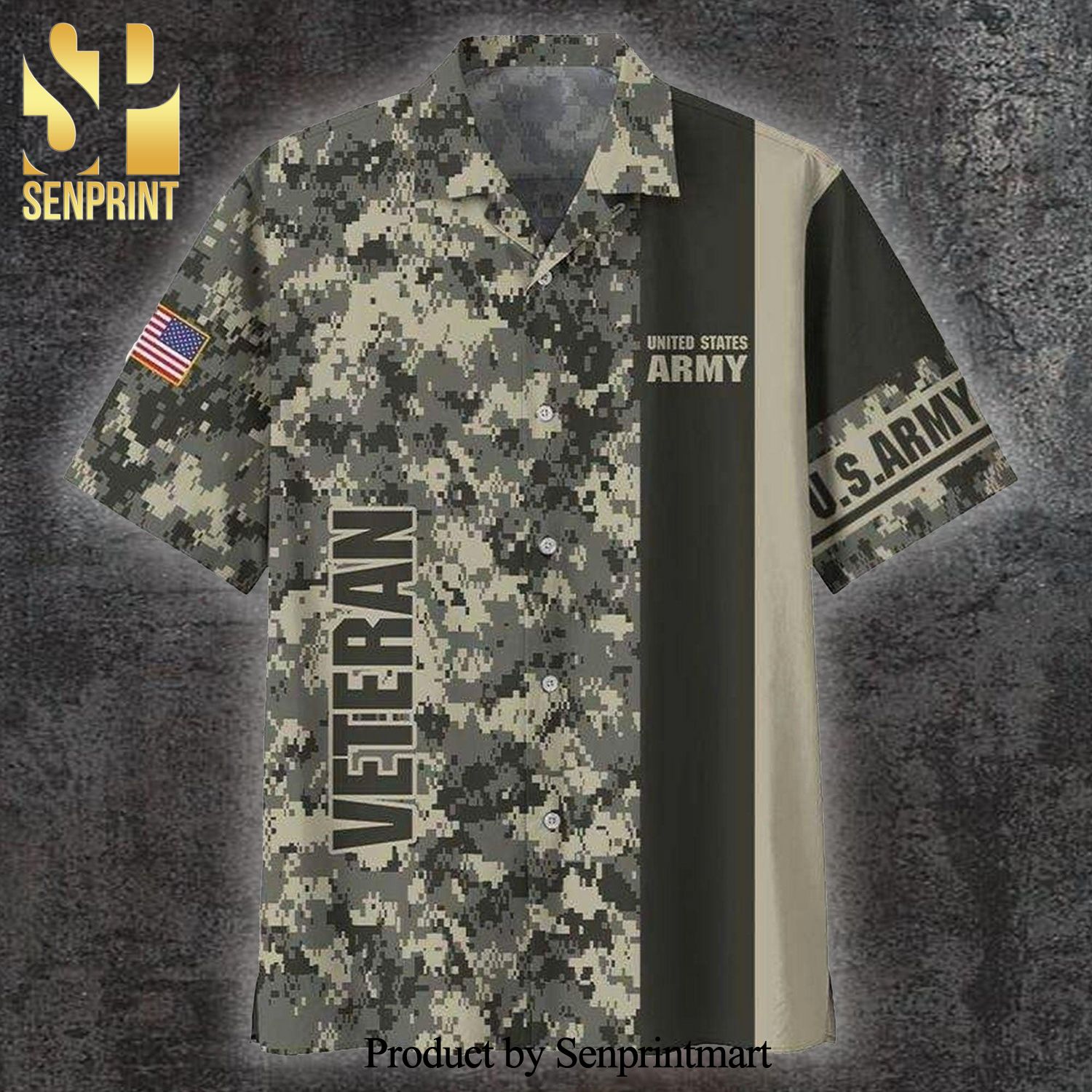 The Fallen Us Army Veteran Full Print Hawaiian Shirt