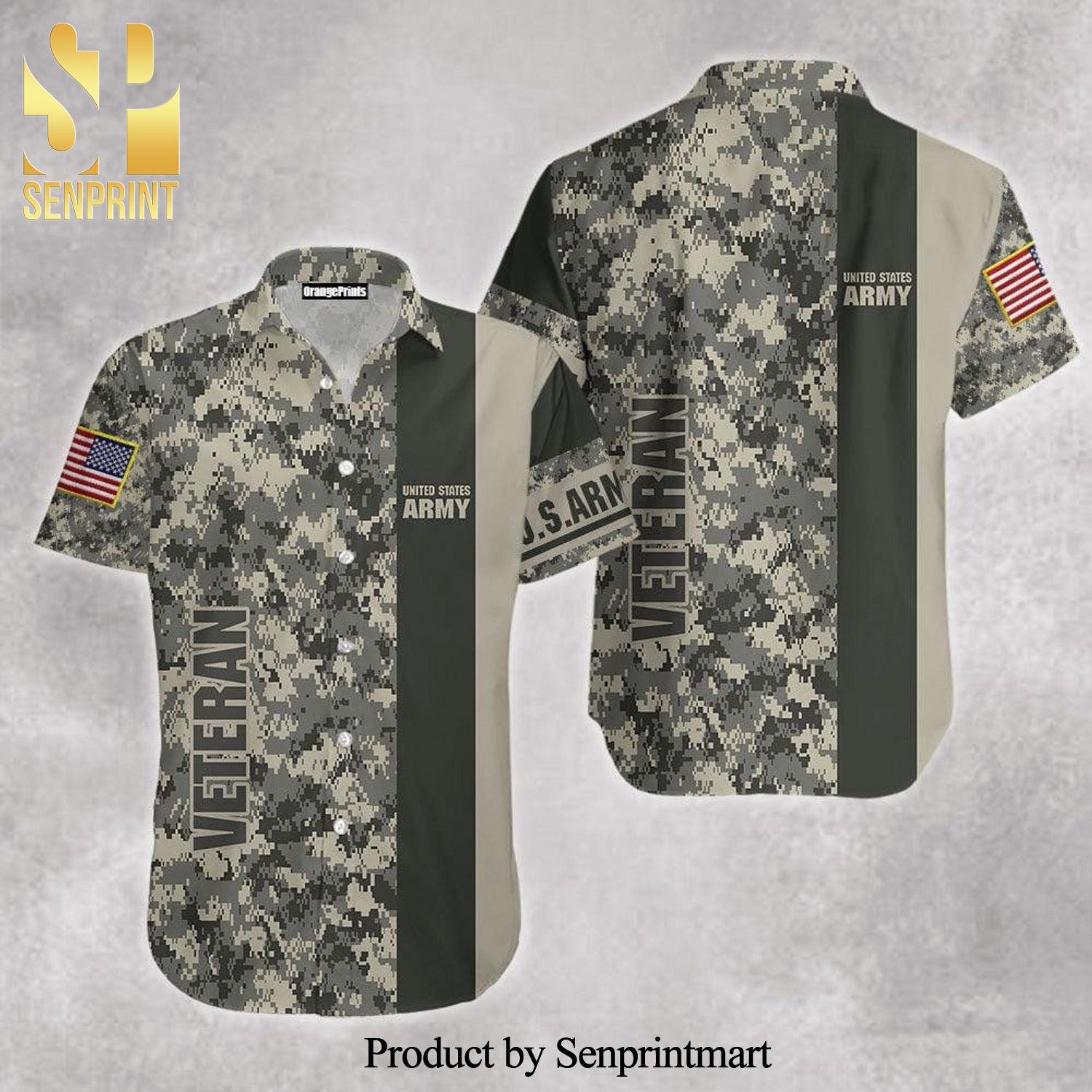 The Fallen Us Army Veteran Full Printed Hawaiian Shirt