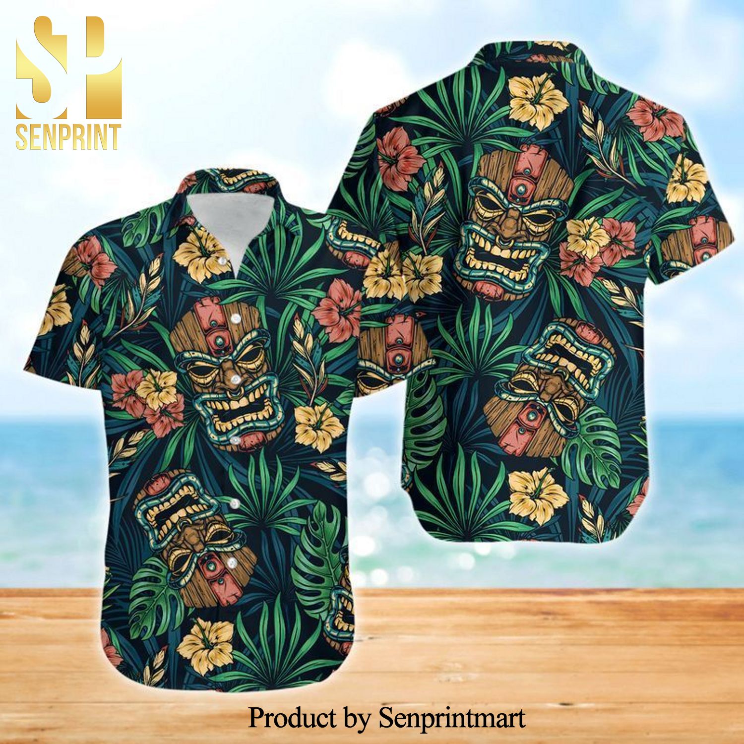 Tiki Colorful Awesome Cool Version Hawaiian Shirt