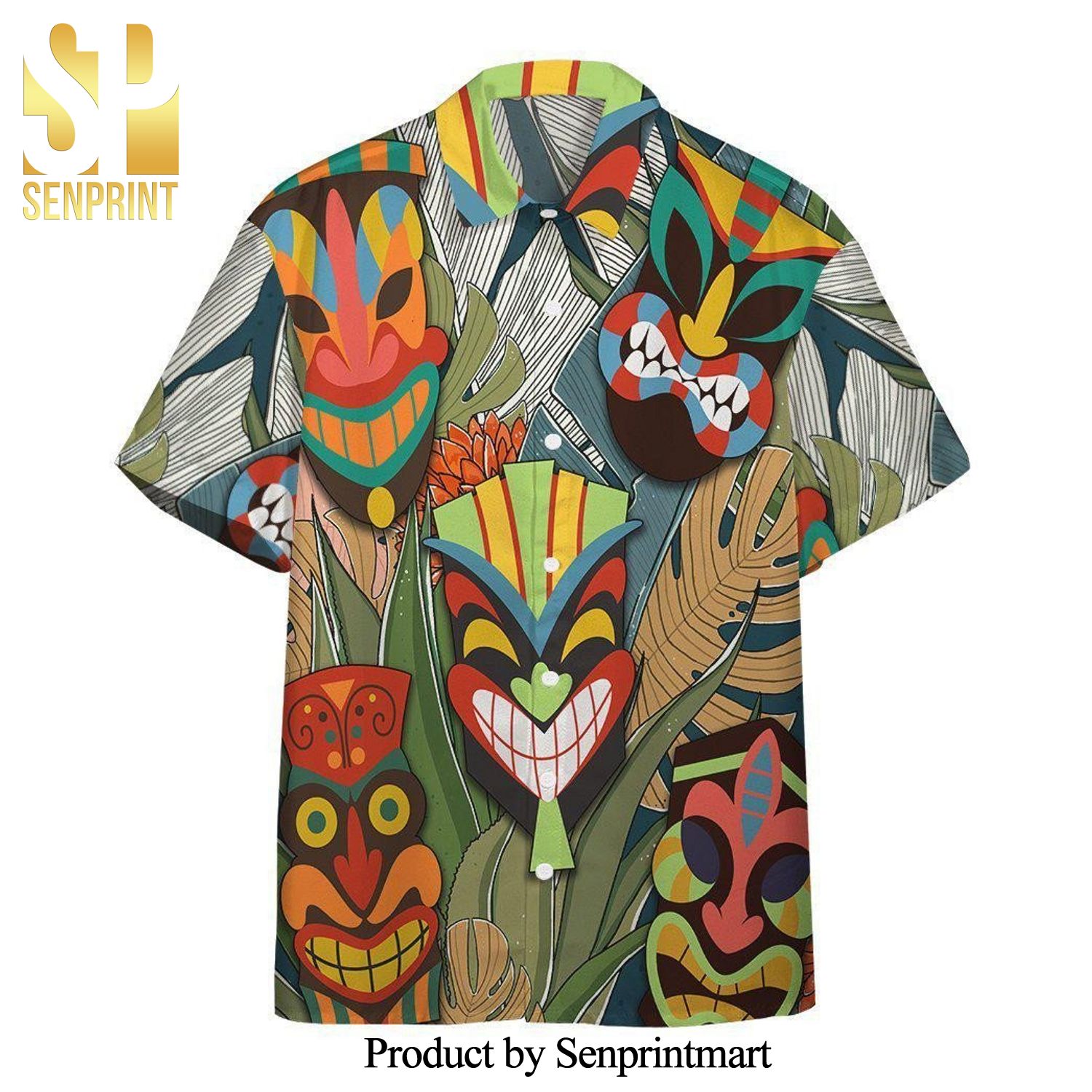 Tiki Head Holiday Time Hawaiian Shirt