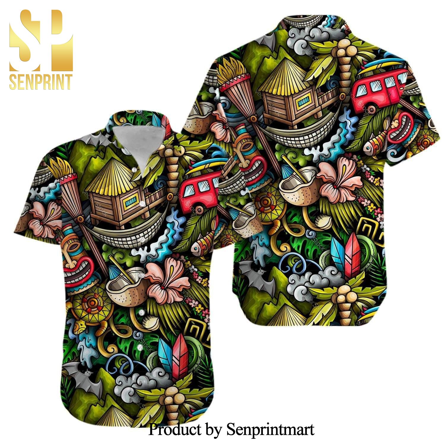 Tiki Tropical New Style Full Print Hawaiian Shirt