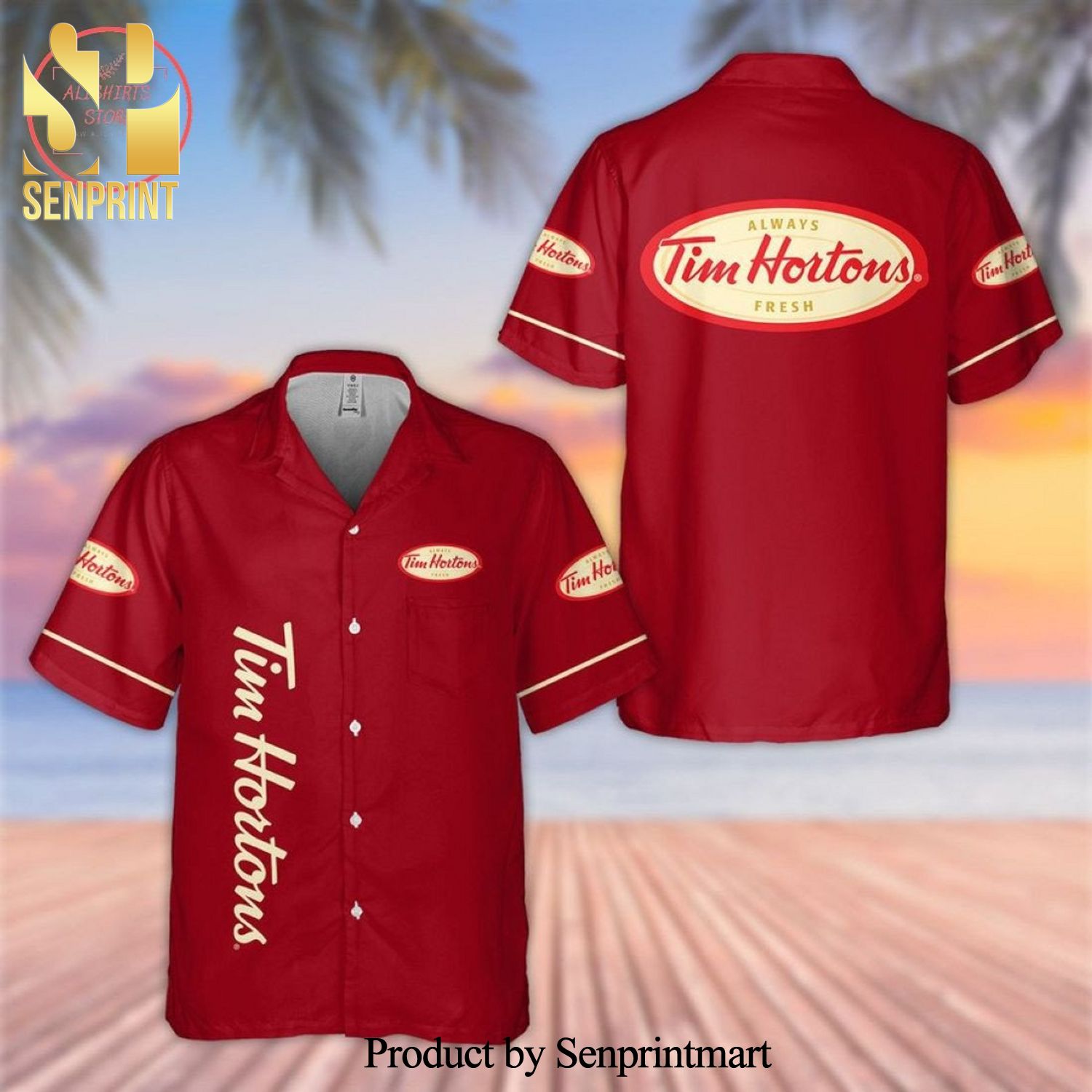 Tim Hortons Summcer Collection Hawaiian Shirt