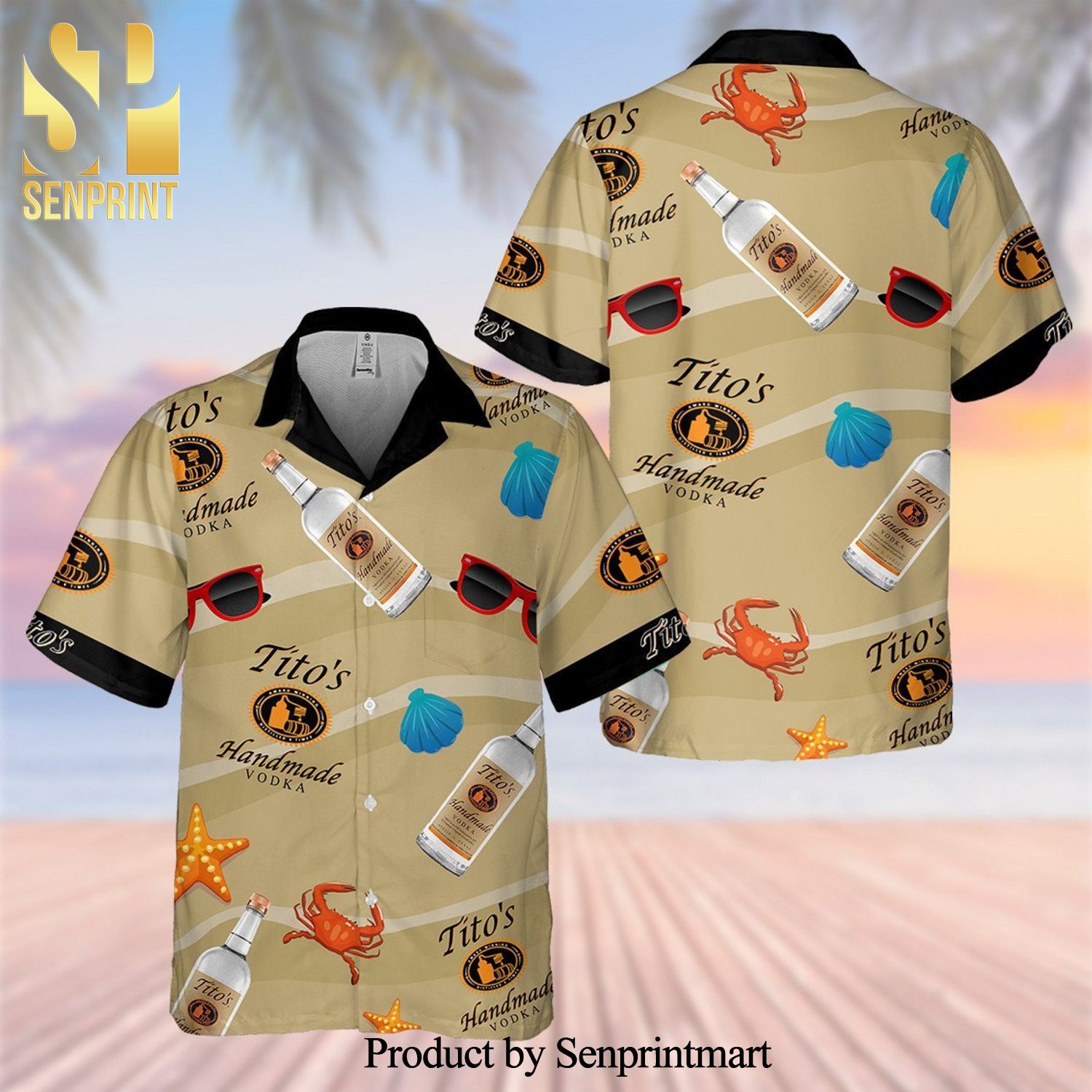 Tito’s Handmade Vodka Hot Outfit Hawaiian Shirt